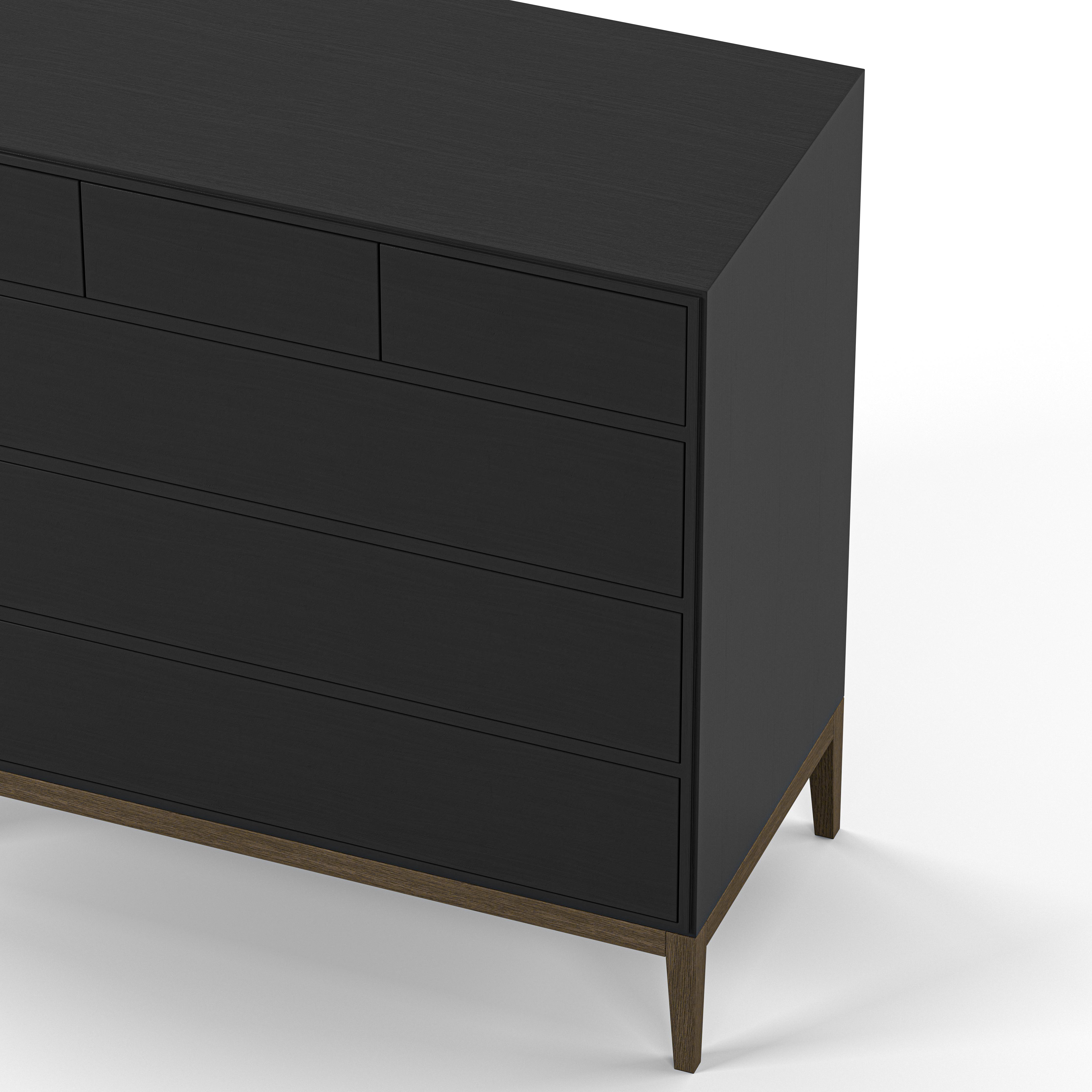 Englesson Byrå Edge 2.0 Byrå #Variant_Black Brushed & Burned Walnut