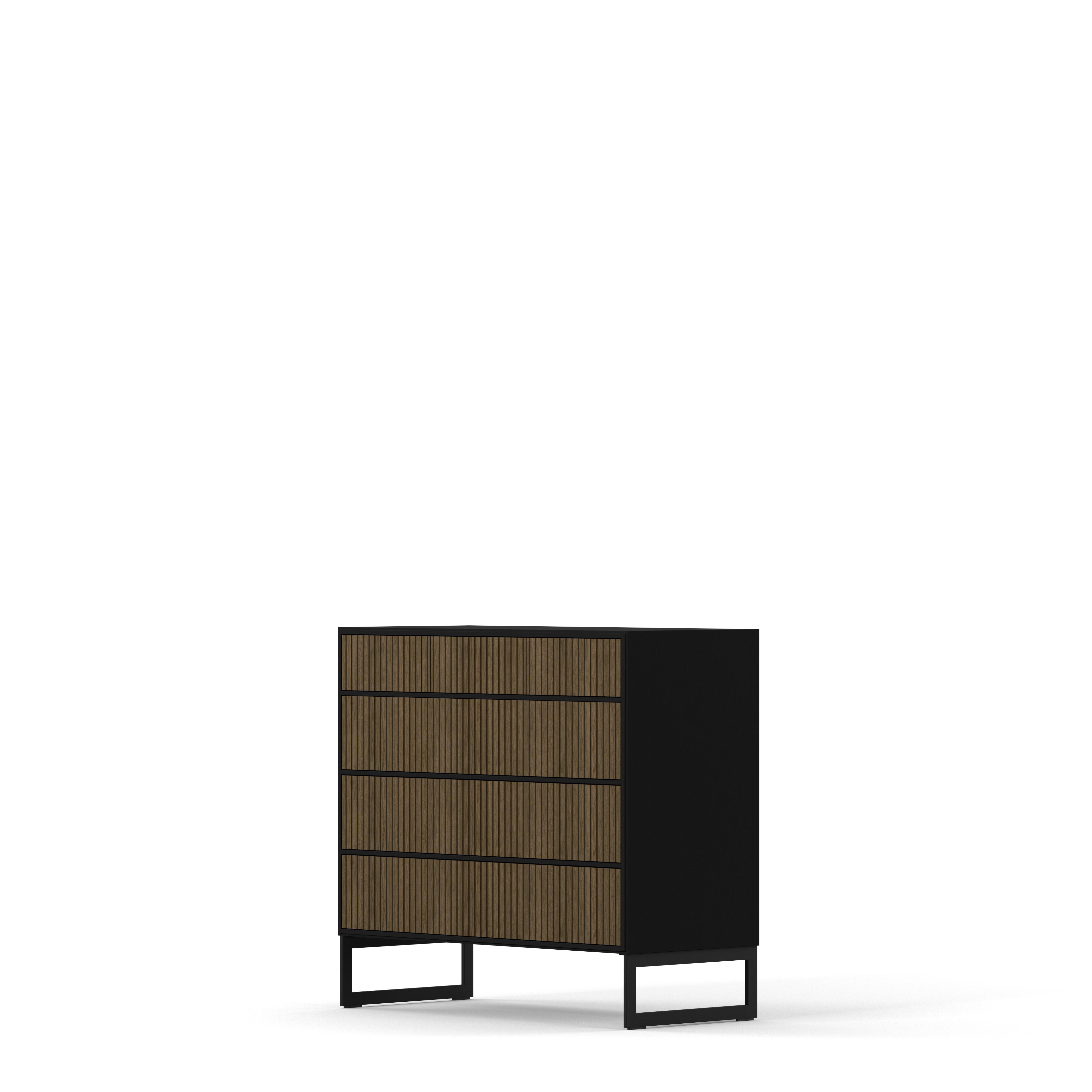 Englesson Byrå Line Burned Walnut Byrå 3+3 Lådor Hög #Variant_Black & Burned Walnut