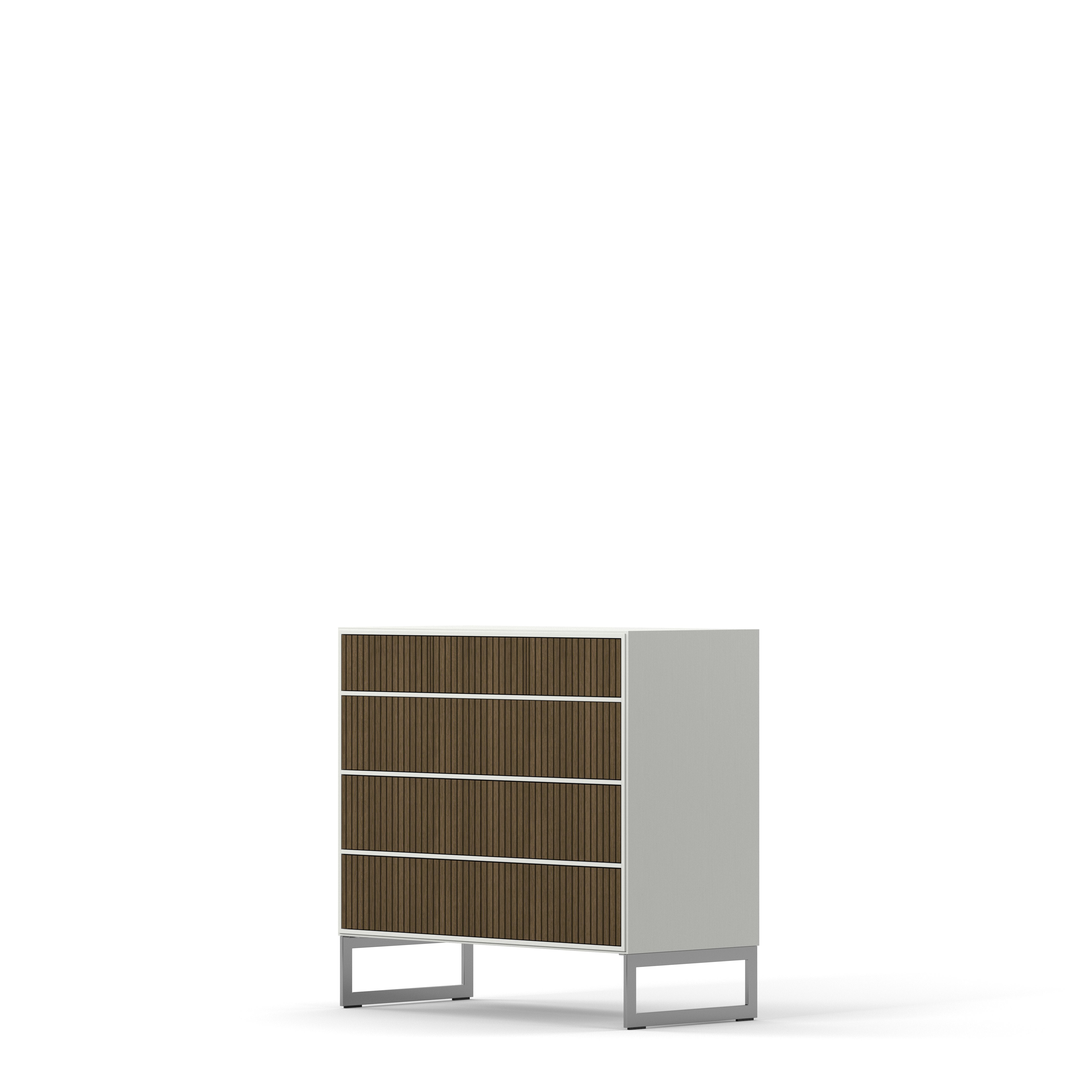 Englesson Byrå Line Burned Walnut Byrå 3+3 Lådor Hög #Variant_White & Burned Walnut