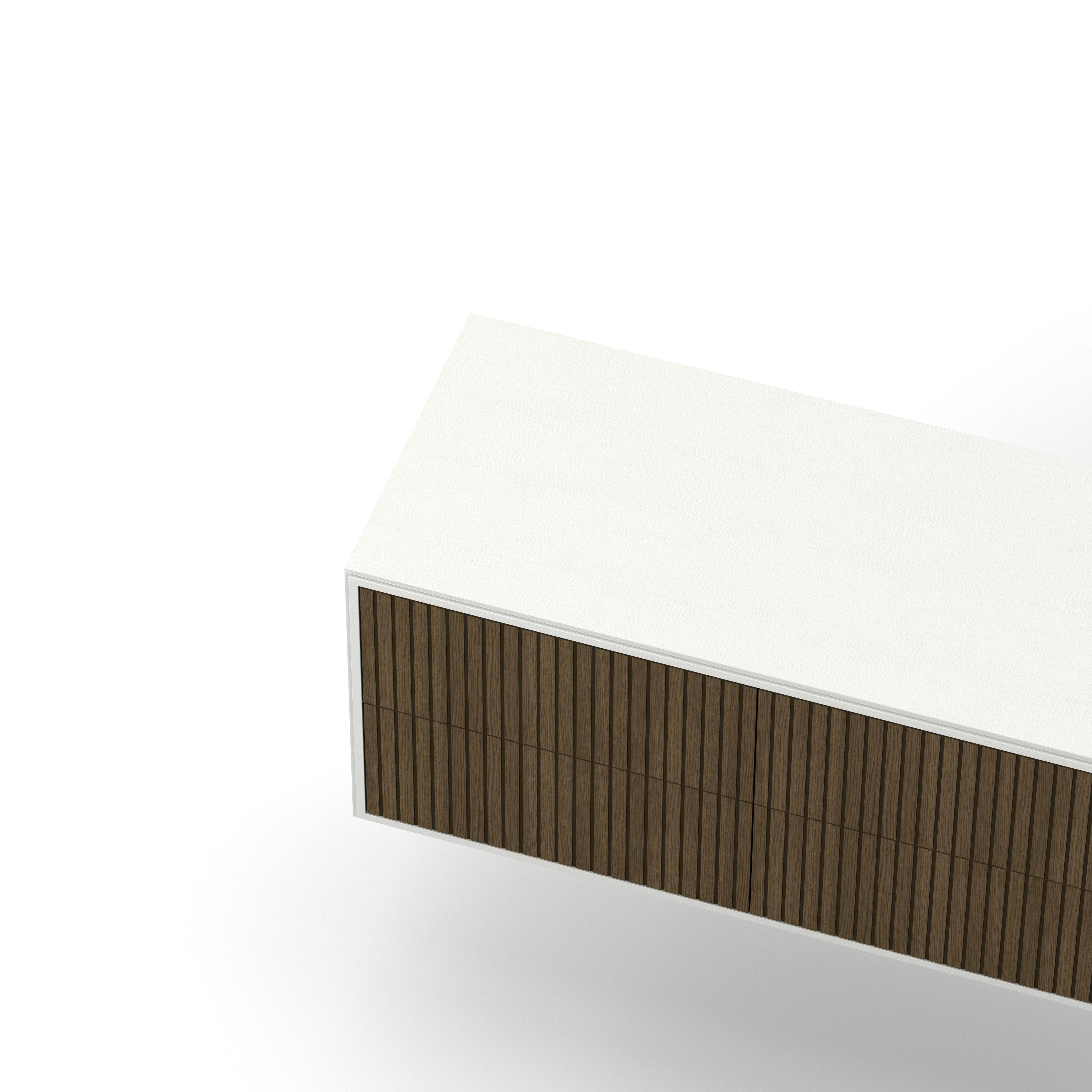 Englesson Byrå Line Burned Walnut Byrå 6 Lådor Vägghängd #Variant_White & Burned Walnut