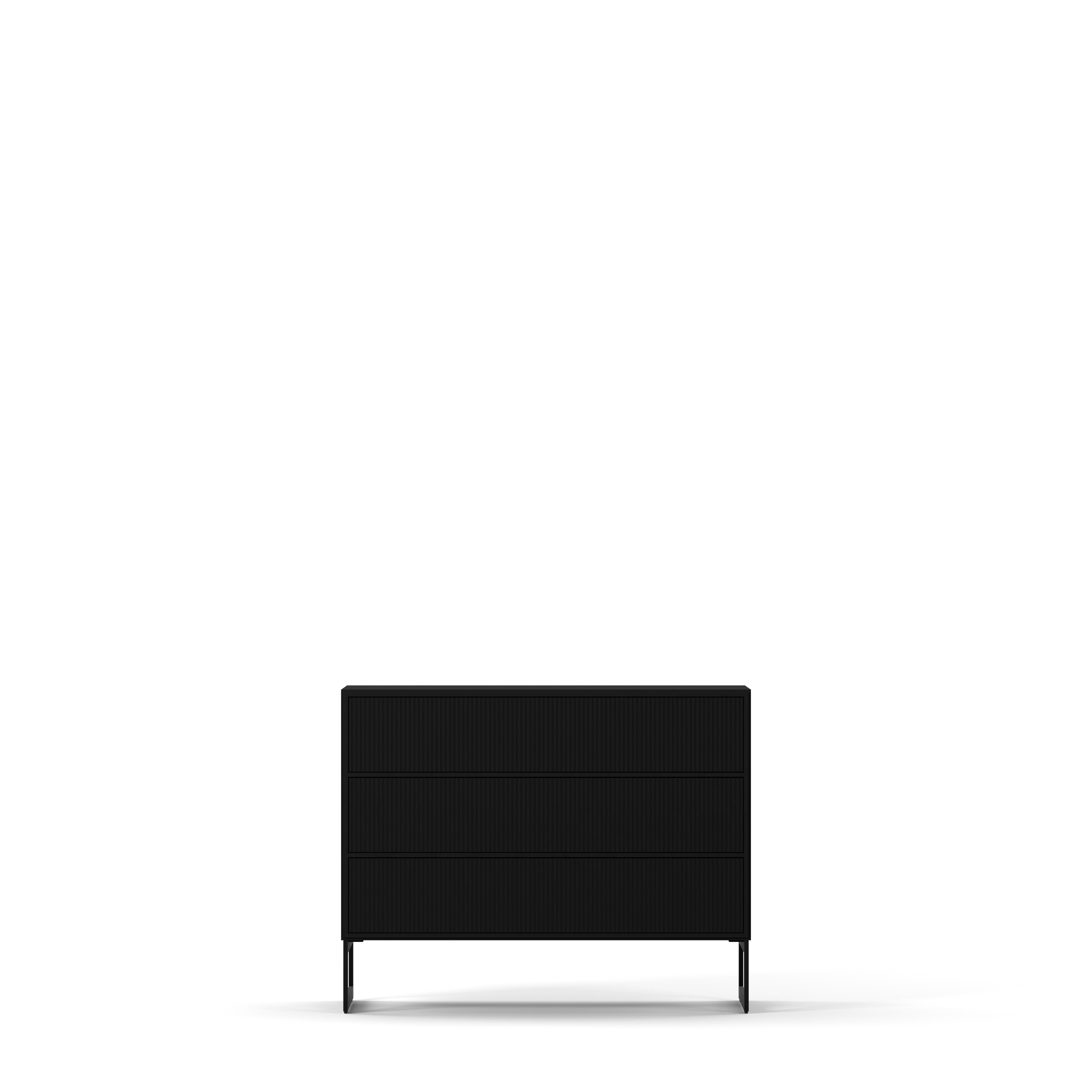 Englesson Byrå Black Line Byrå 3 Lådor 6744B #Variant_Black