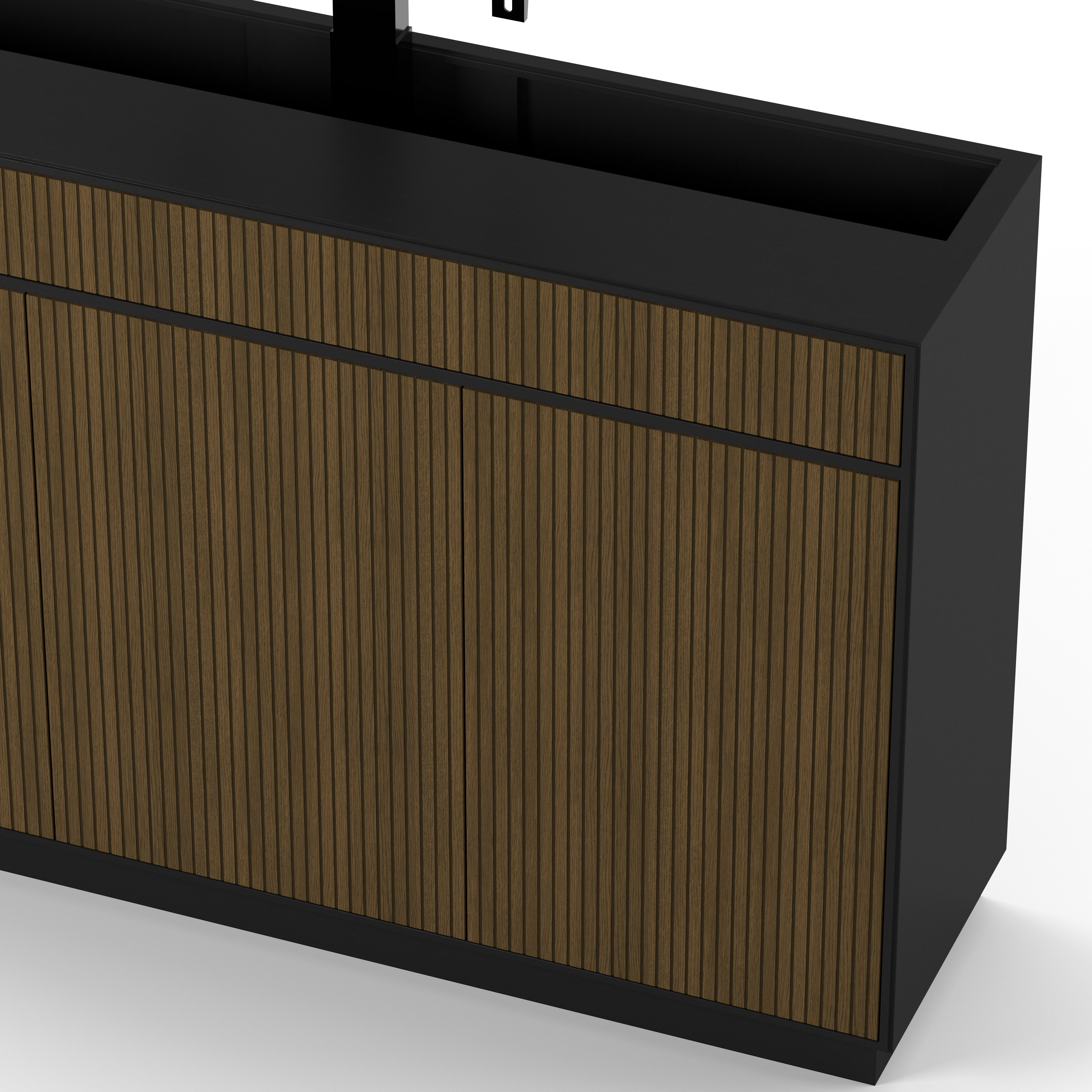 Englesson Line Burned Walnut TV Lift 65" #Variant_Black & Burned Walnut