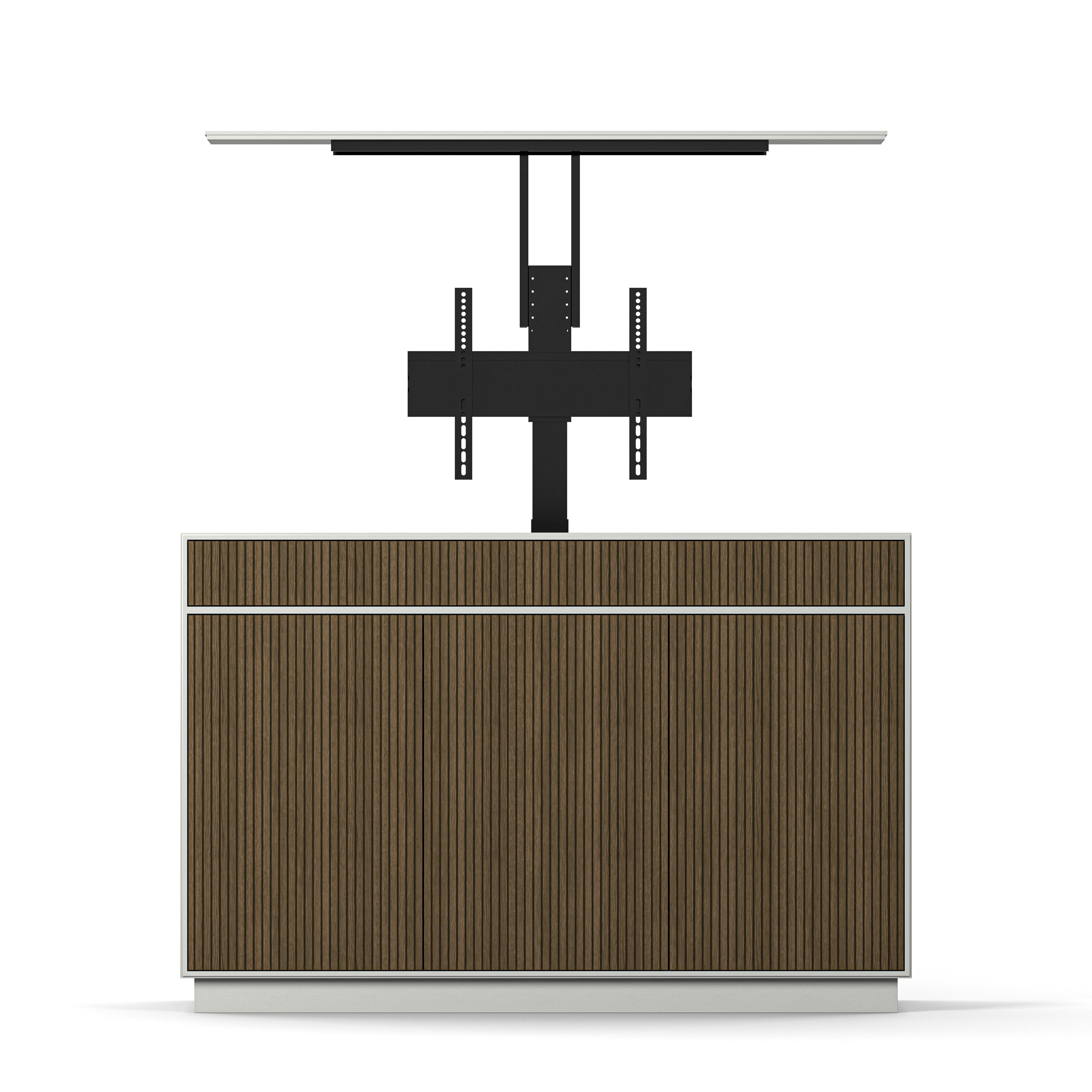 Englesson Line Burned Walnut TV Lift 65" #Variant_White & Burned Walnut