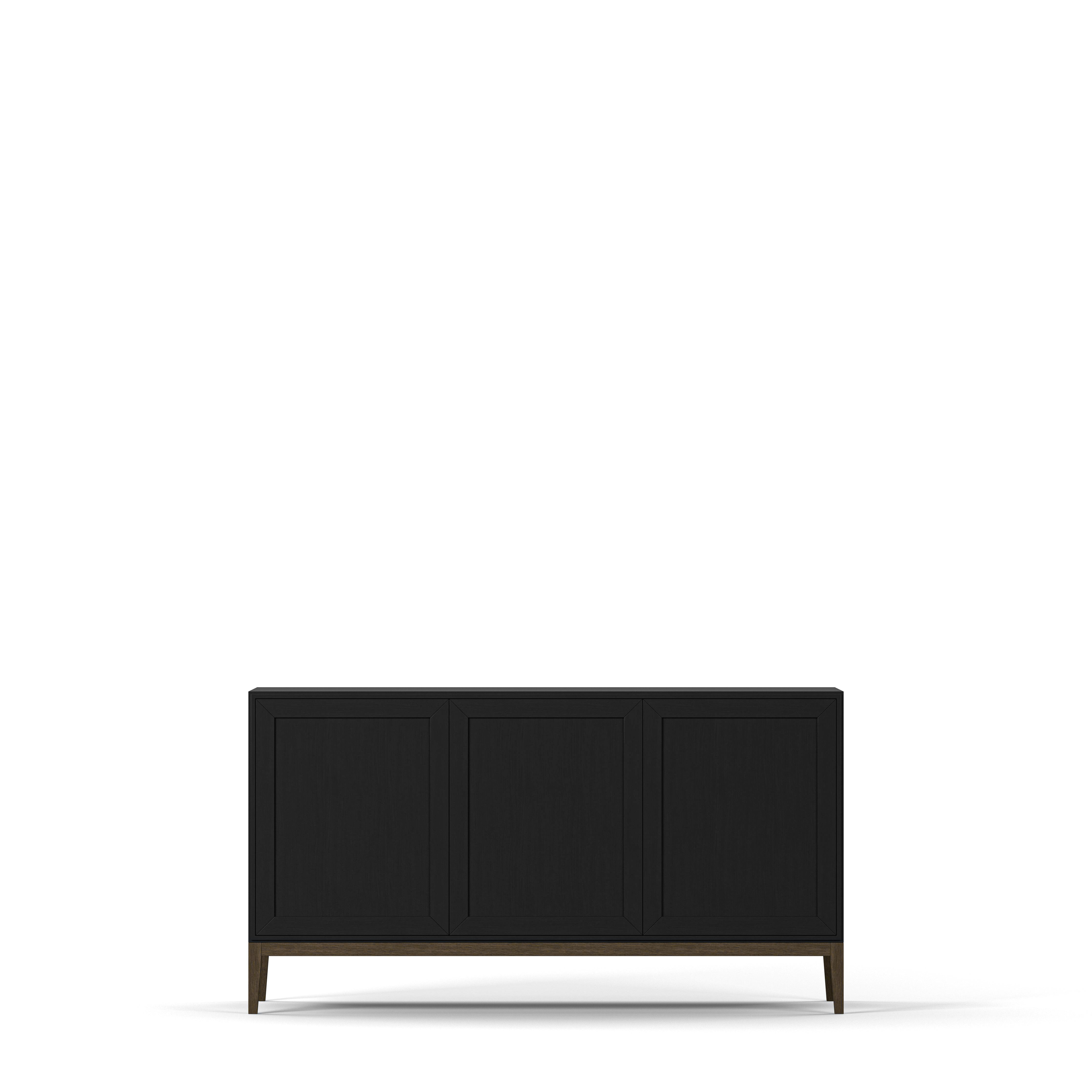 Englesson Skänkar Edge 2.0 Skänk 3-Dörrar #Variant_Black Brushed & Burned Walnut