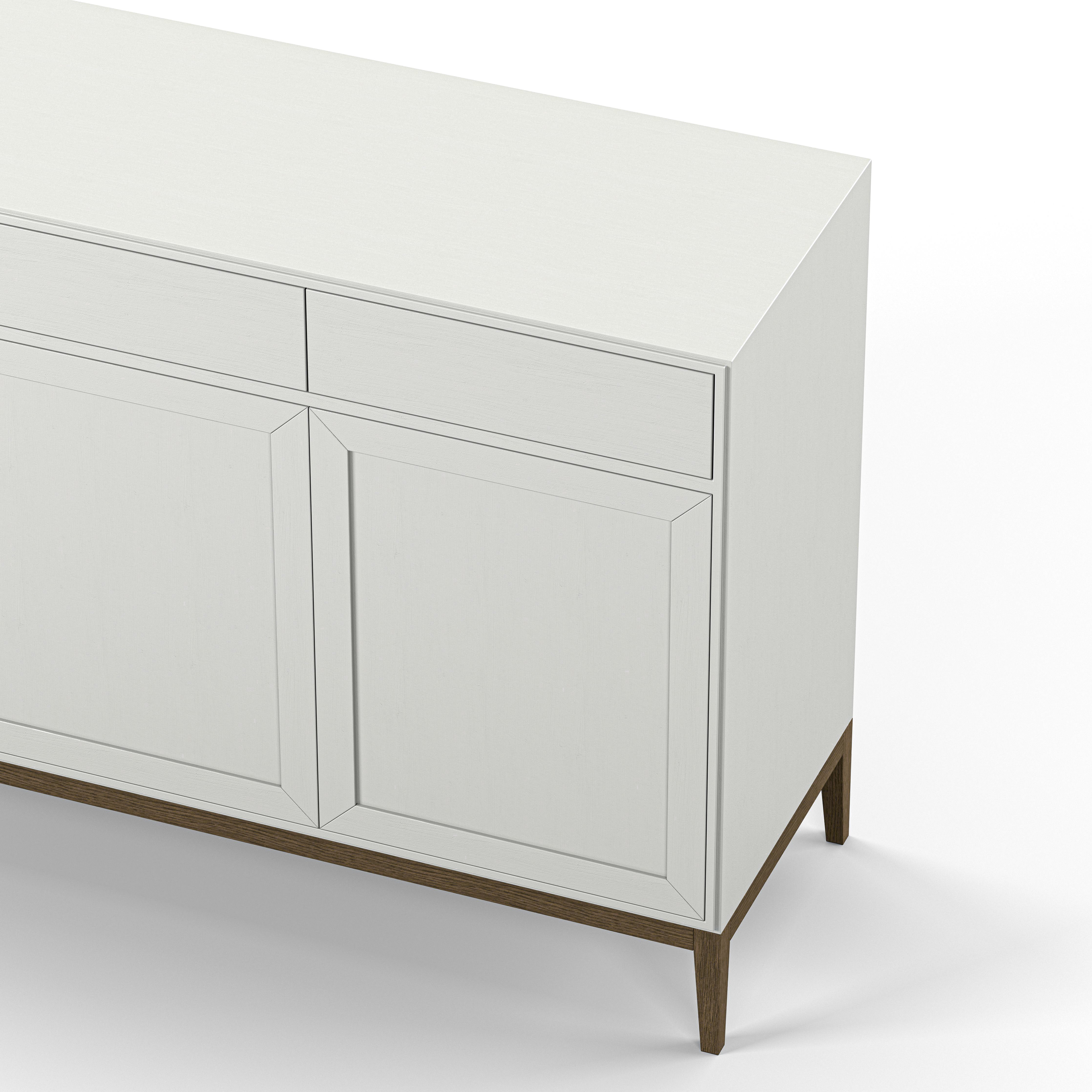 Englesson Skänkar Edge 2.0 Skänk 3 Dörrar, High #Variant_White & Burned Walnut