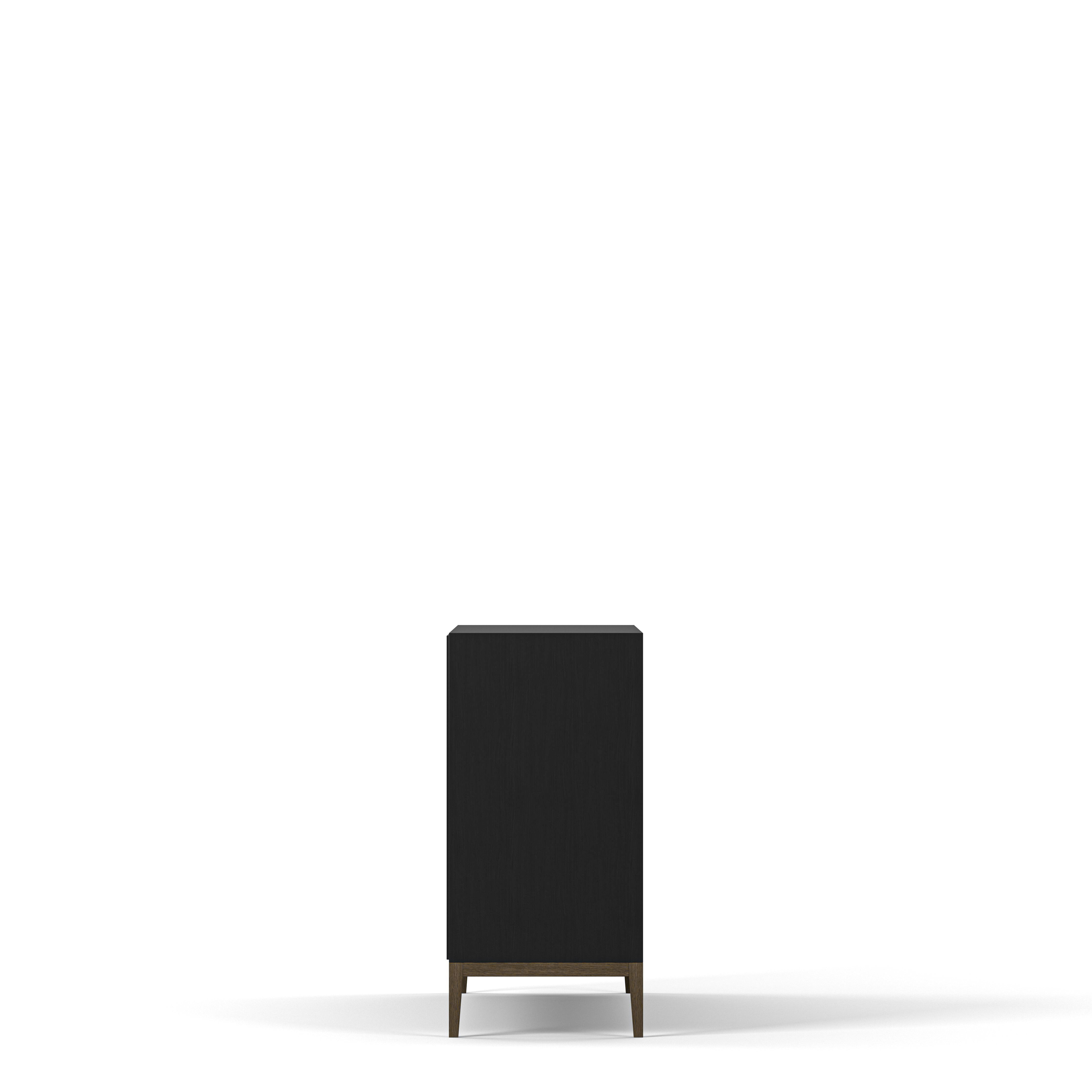 Englesson Skänkar Edge 2.0 Skänk 3 Dörrar, High #Variant_Black Brushed & Burned Walnut