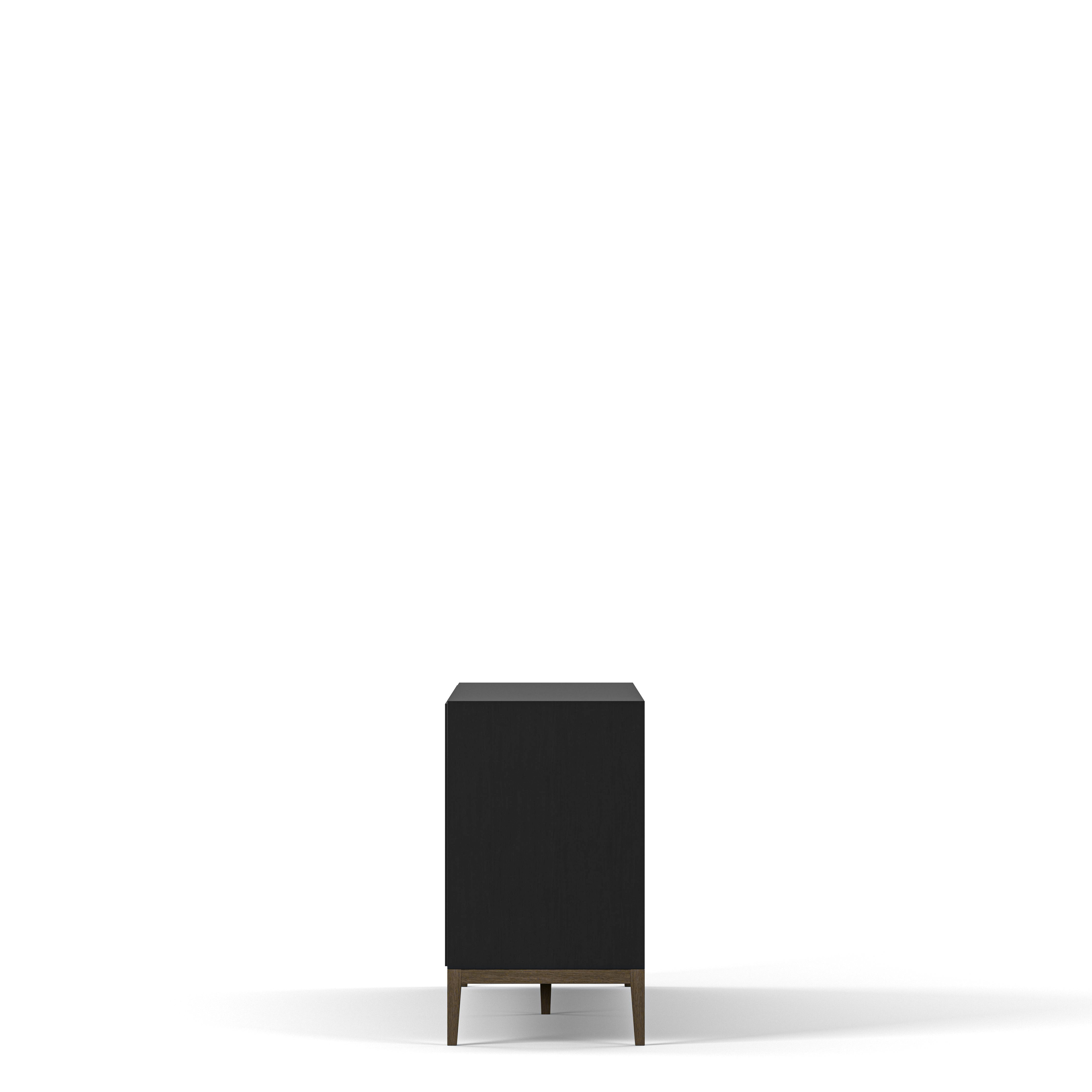 Englesson Skänkar Edge 2.0 Skänk 4-Dörrar #Variant_Black Brushed & Burned Walnut