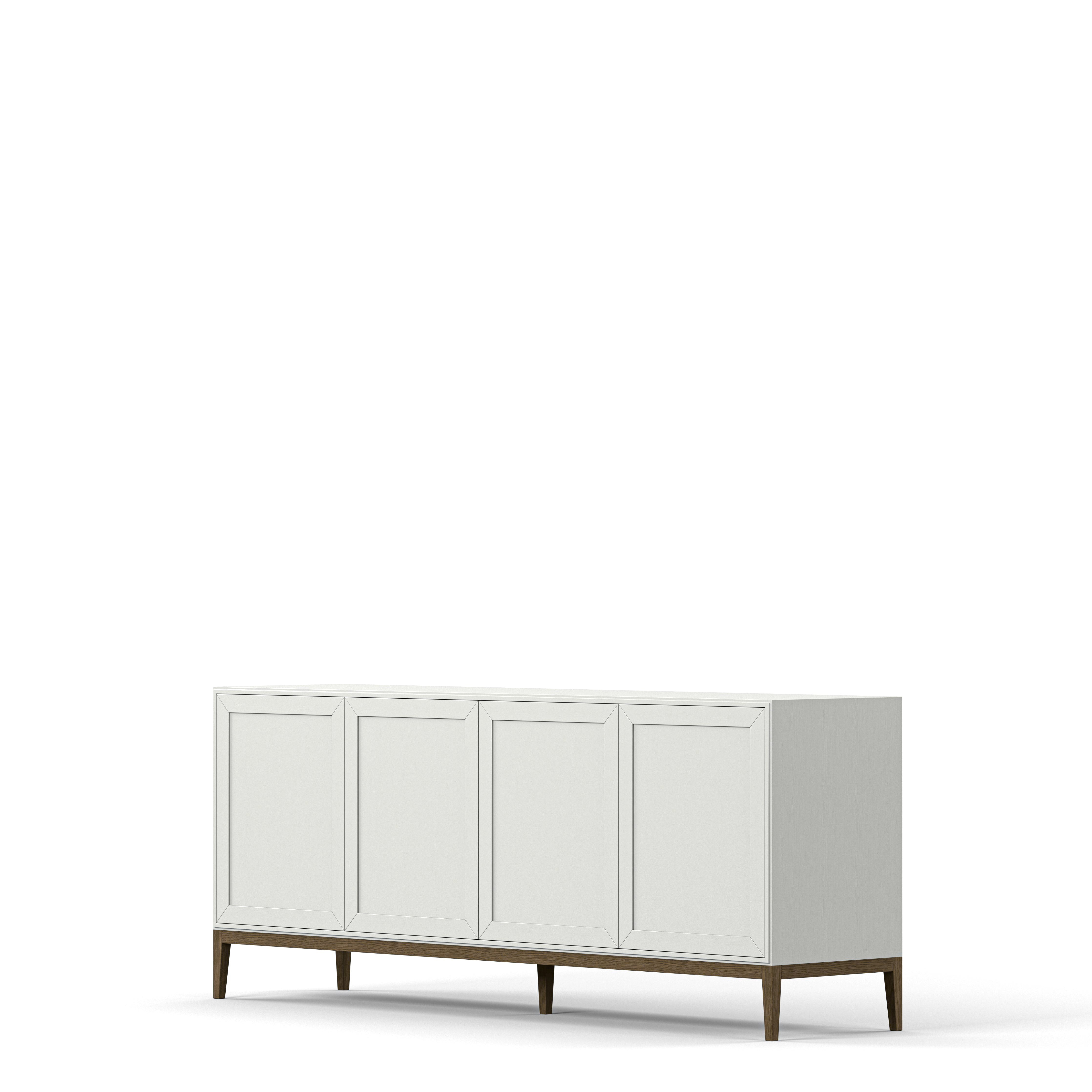 Englesson Skänkar Edge 2.0 Skänk 4-Dörrar #Variant_White & Burned Walnut