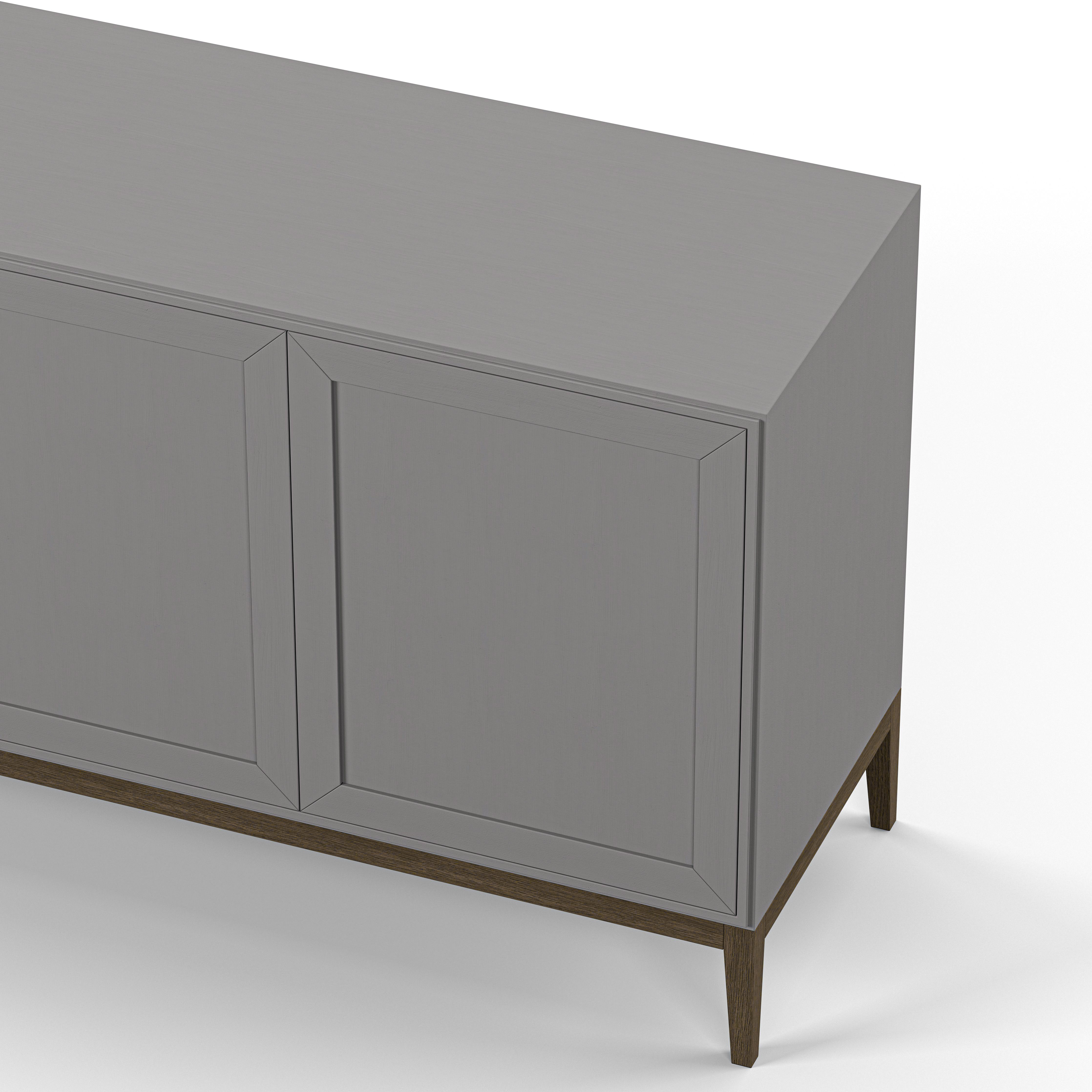 Englesson Skänkar Edge 2.0 Skänk 4-Dörrar #Variant_Grey Brushed & Burned Walnut