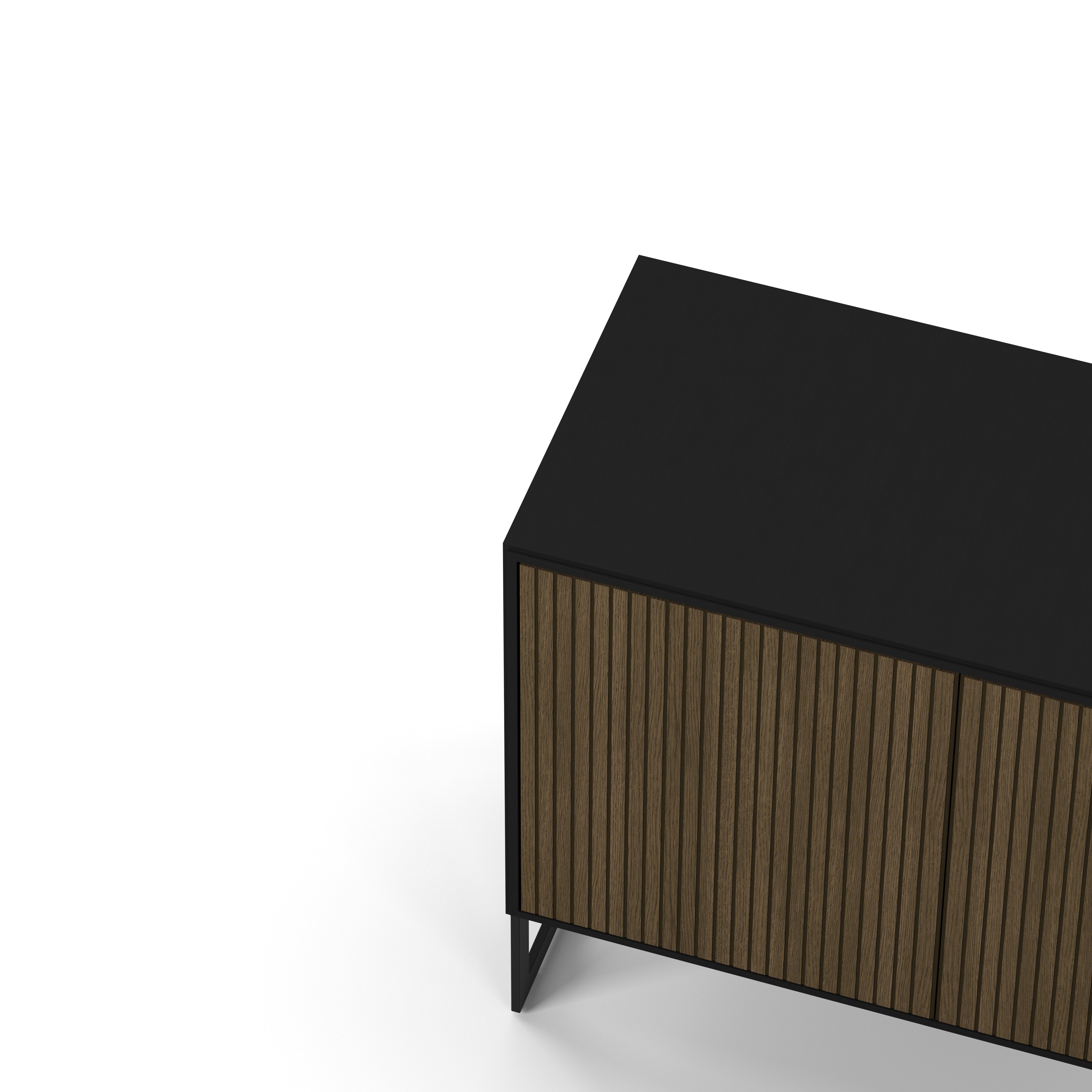 Englesson Skänkar Line Burned Walnut Skänk 2 Dörrar #Variant_Black & Burned Walnut