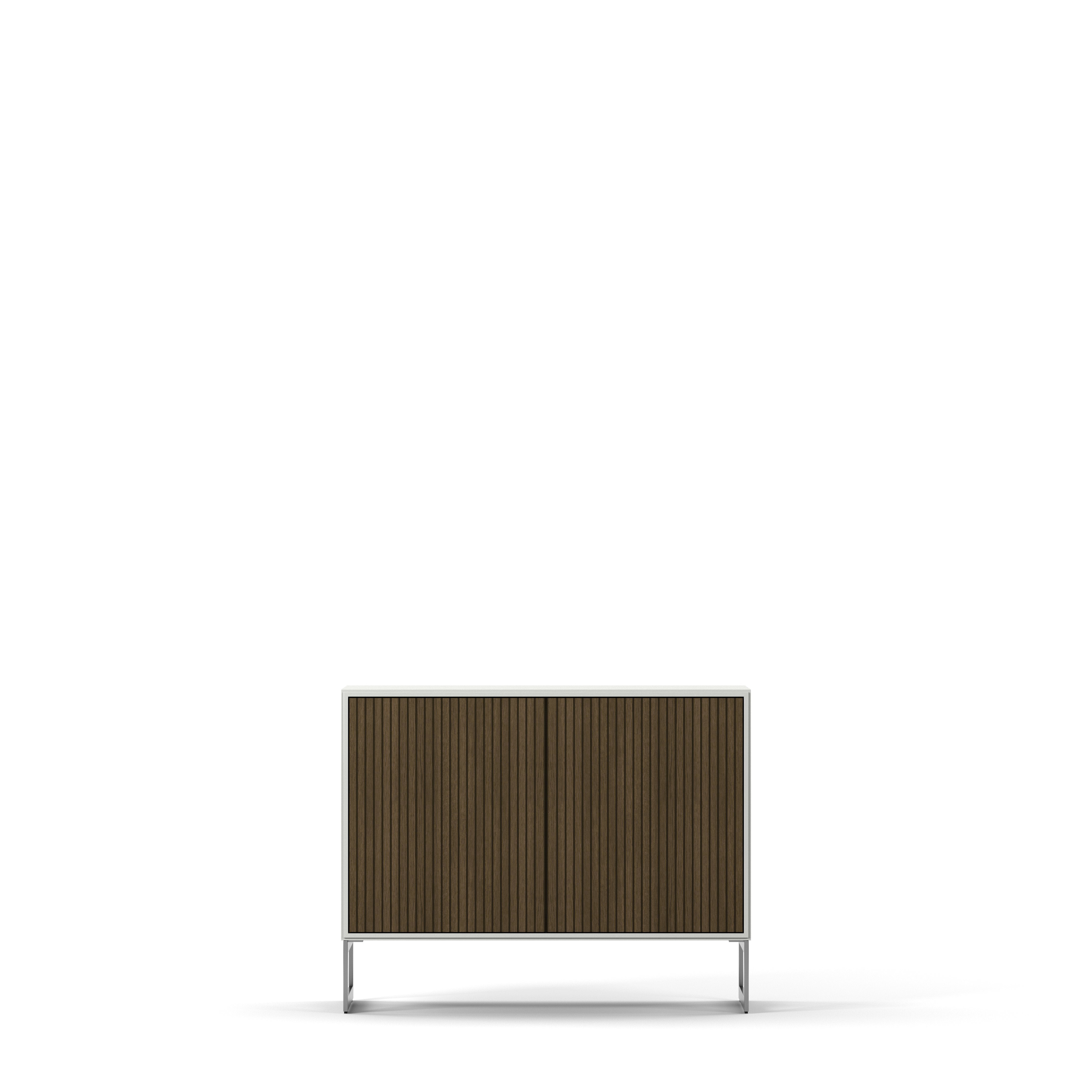 Englesson Skänkar White & Burned Walnut Line Burned Walnut Skänk 2 Dörrar 6810BW-DB #Variant_White & Burned Walnut