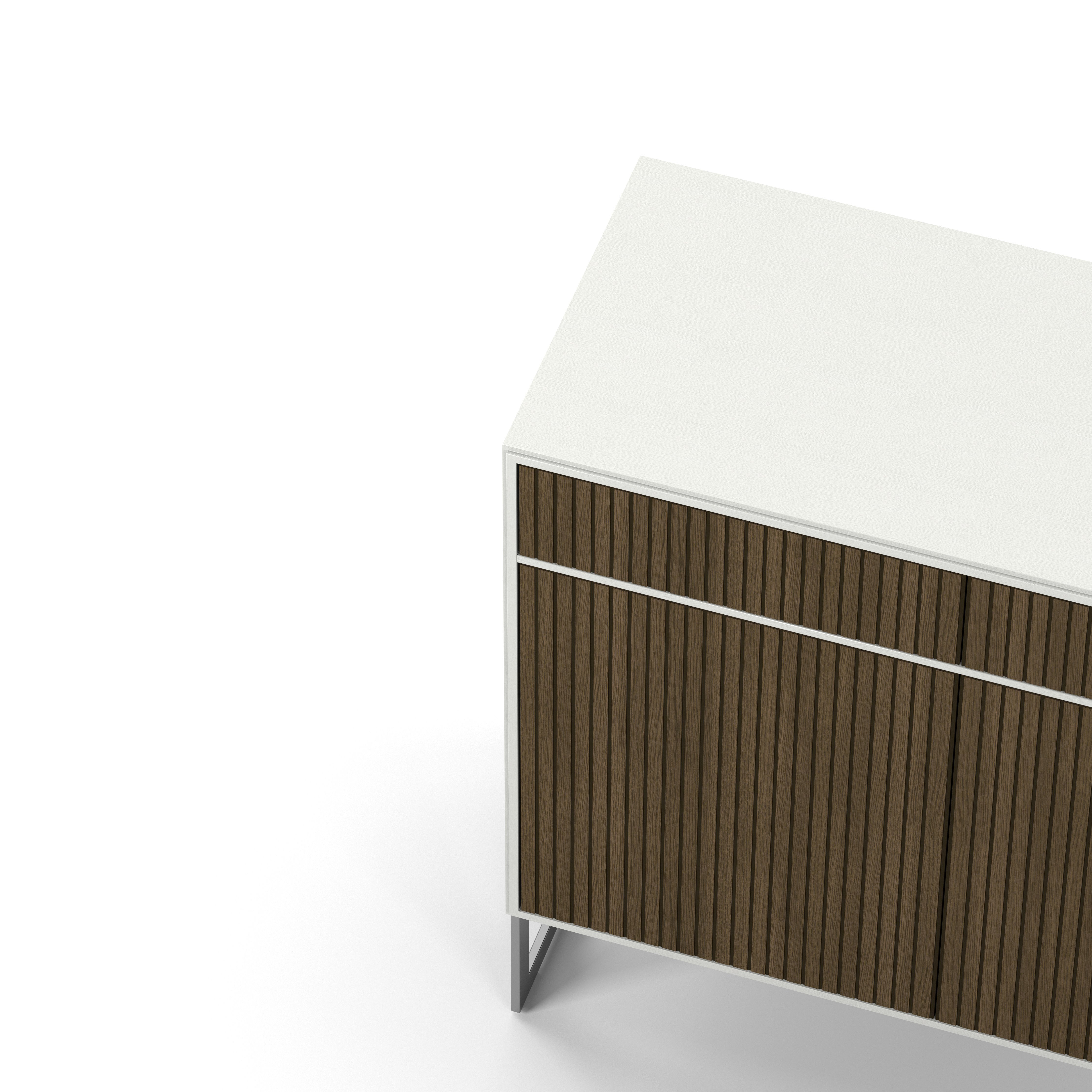 Englesson Skänkar Line Burned Walnut Skänk 2 Dörrar Hög #Variant_White & Burned Walnut