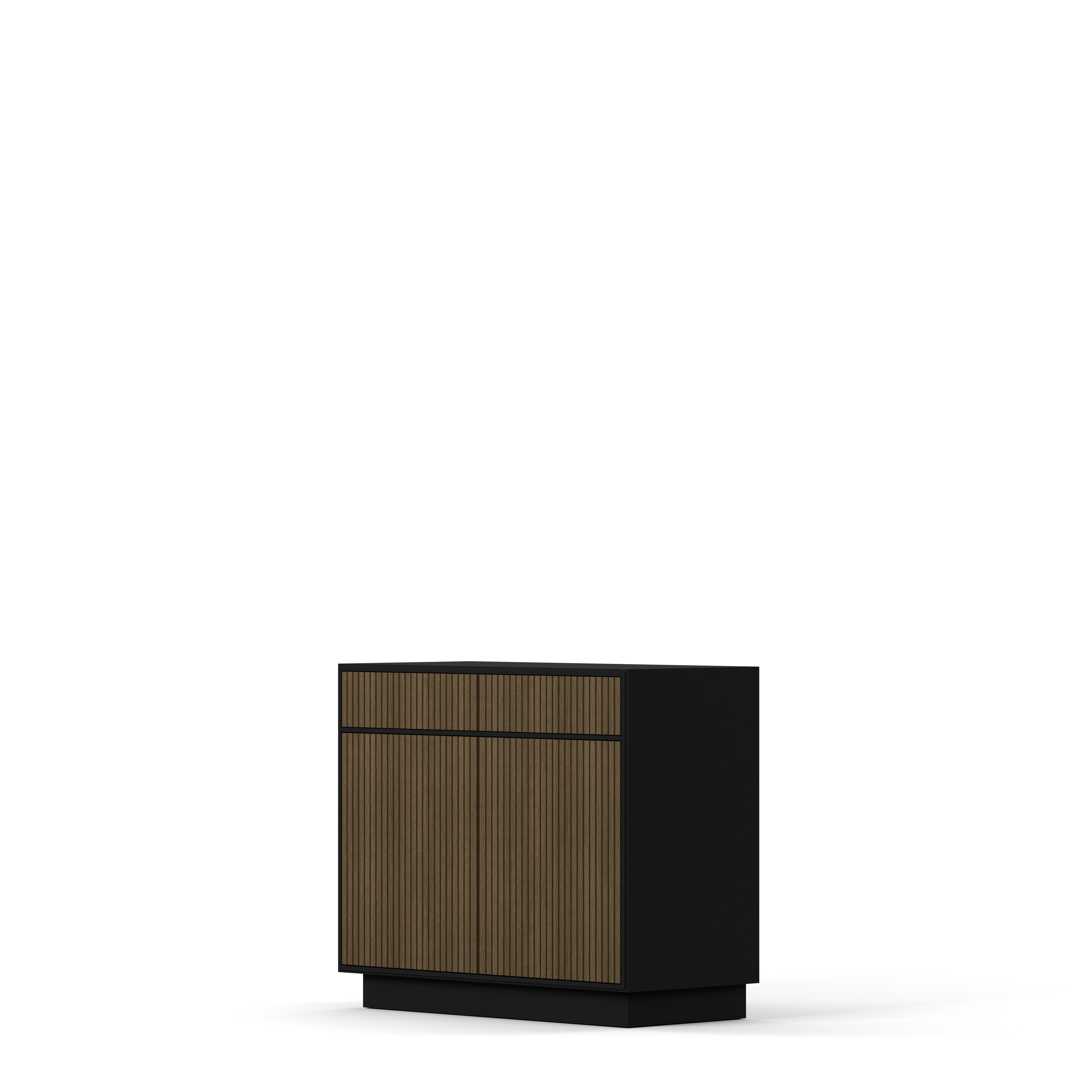 Englesson Skänkar Line Burned Walnut Skänk 2 Dörrar Hög #Variant_Black & Burned Walnut