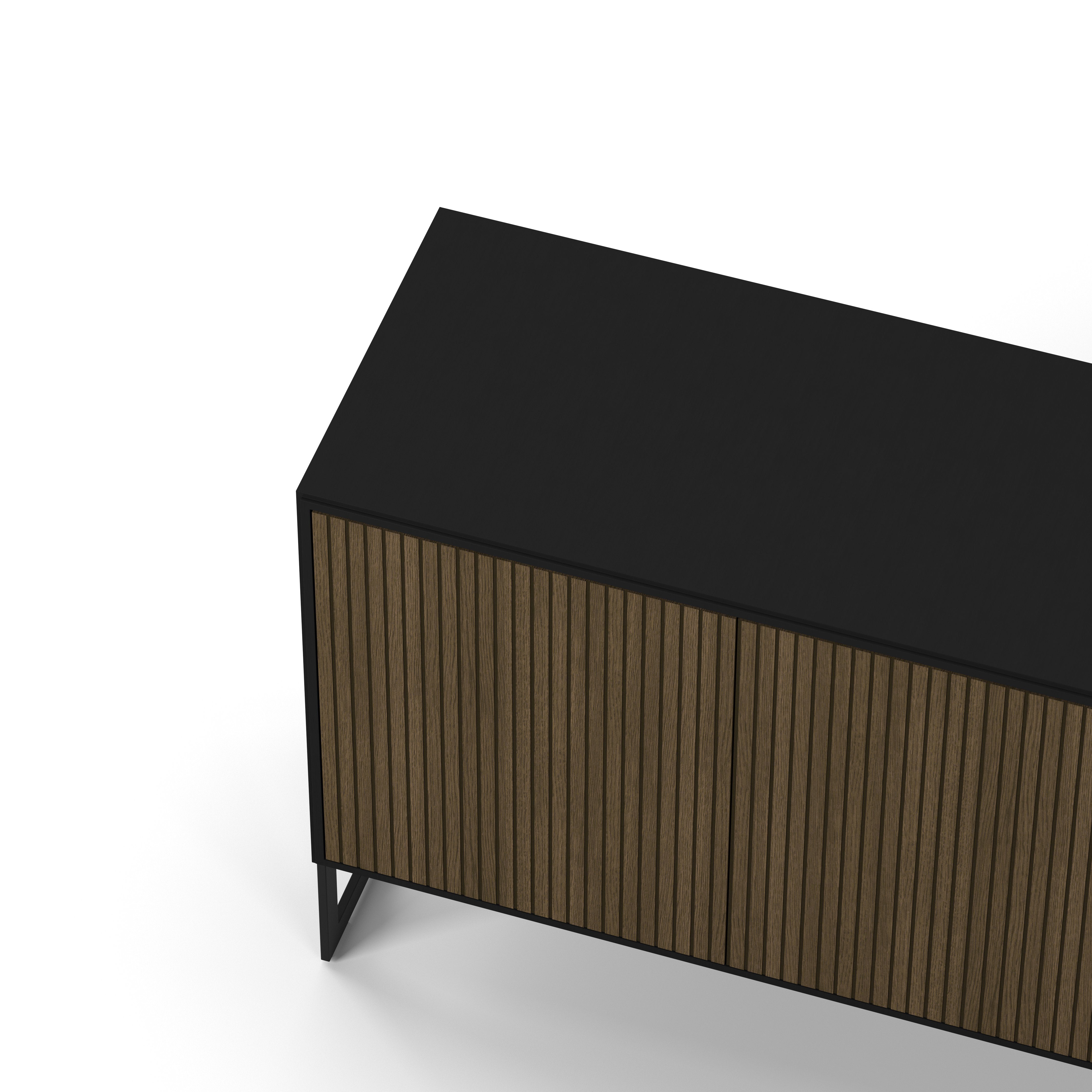 Englesson Skänkar Line Burned Walnut Skänk 3 Dörrar #Variant_Black & Burned Walnut