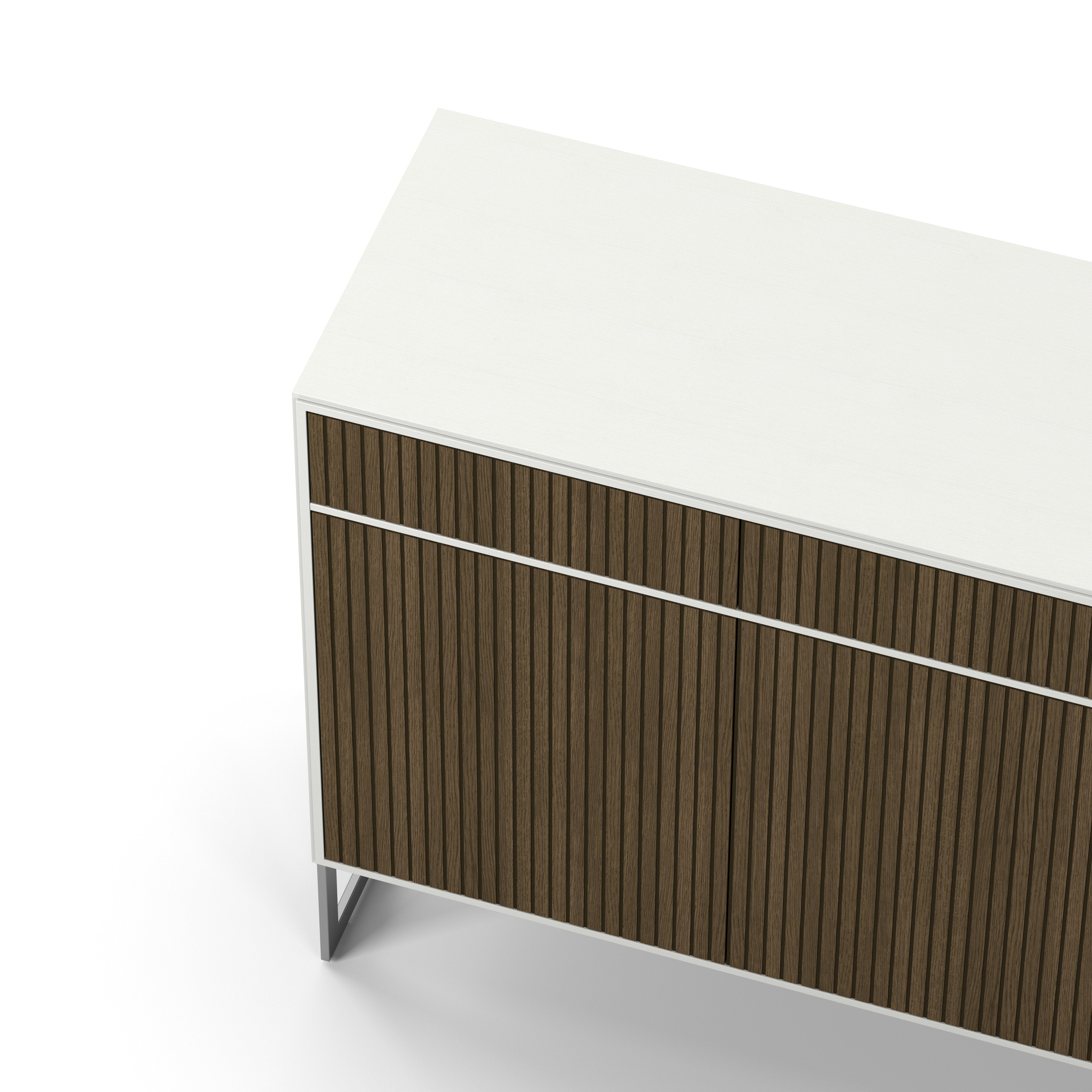 Englesson Skänkar Line Burned Walnut Skänk 3 Dörrar Hög #Variant_White & Burned Walnut