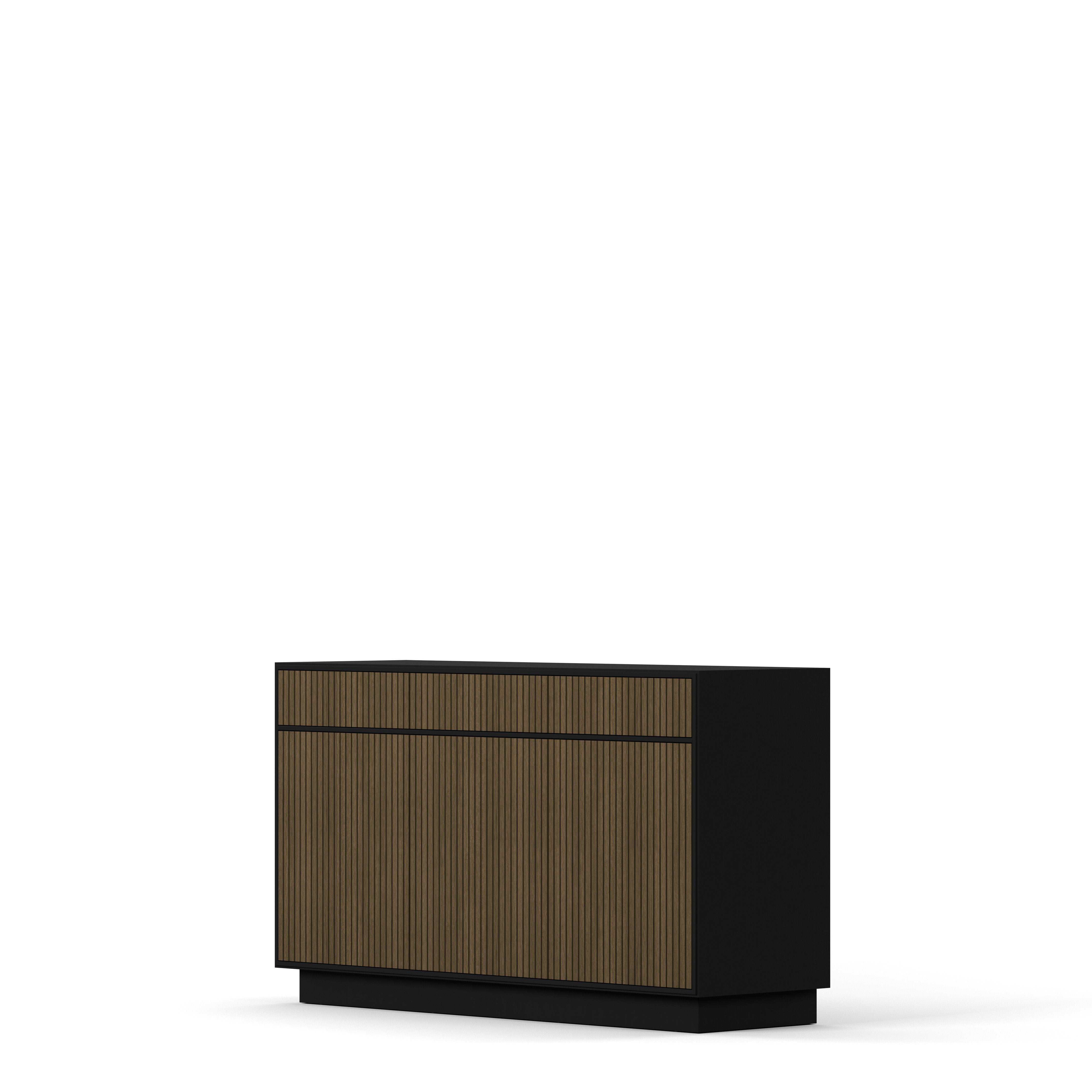 Englesson Skänkar Line Burned Walnut Skänk 3 Dörrar Hög #Variant_Black & Burned Walnut