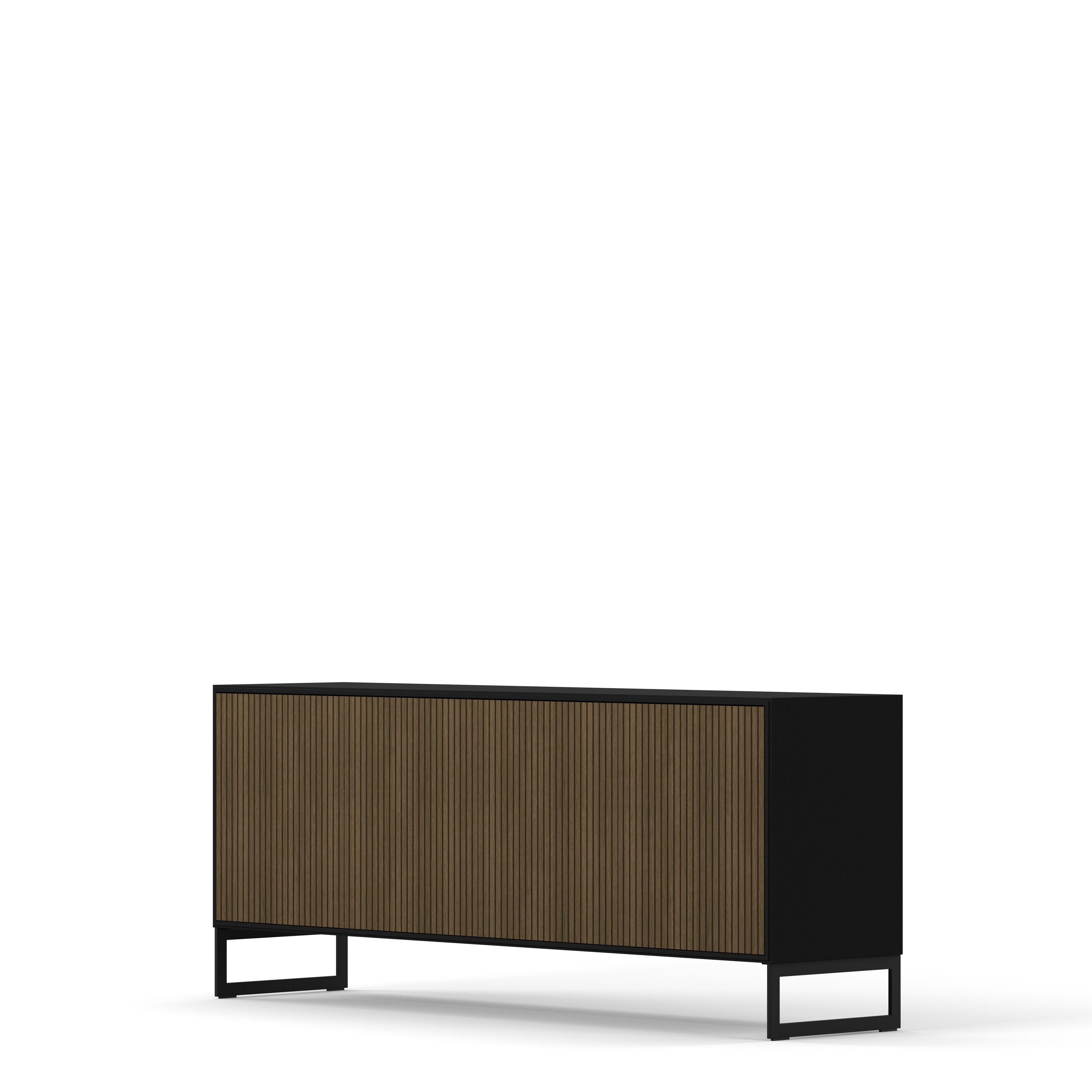 Englesson Skänkar Line Burned Walnut Skänk 4 Dörrar #Variant_Black & Burned Walnut