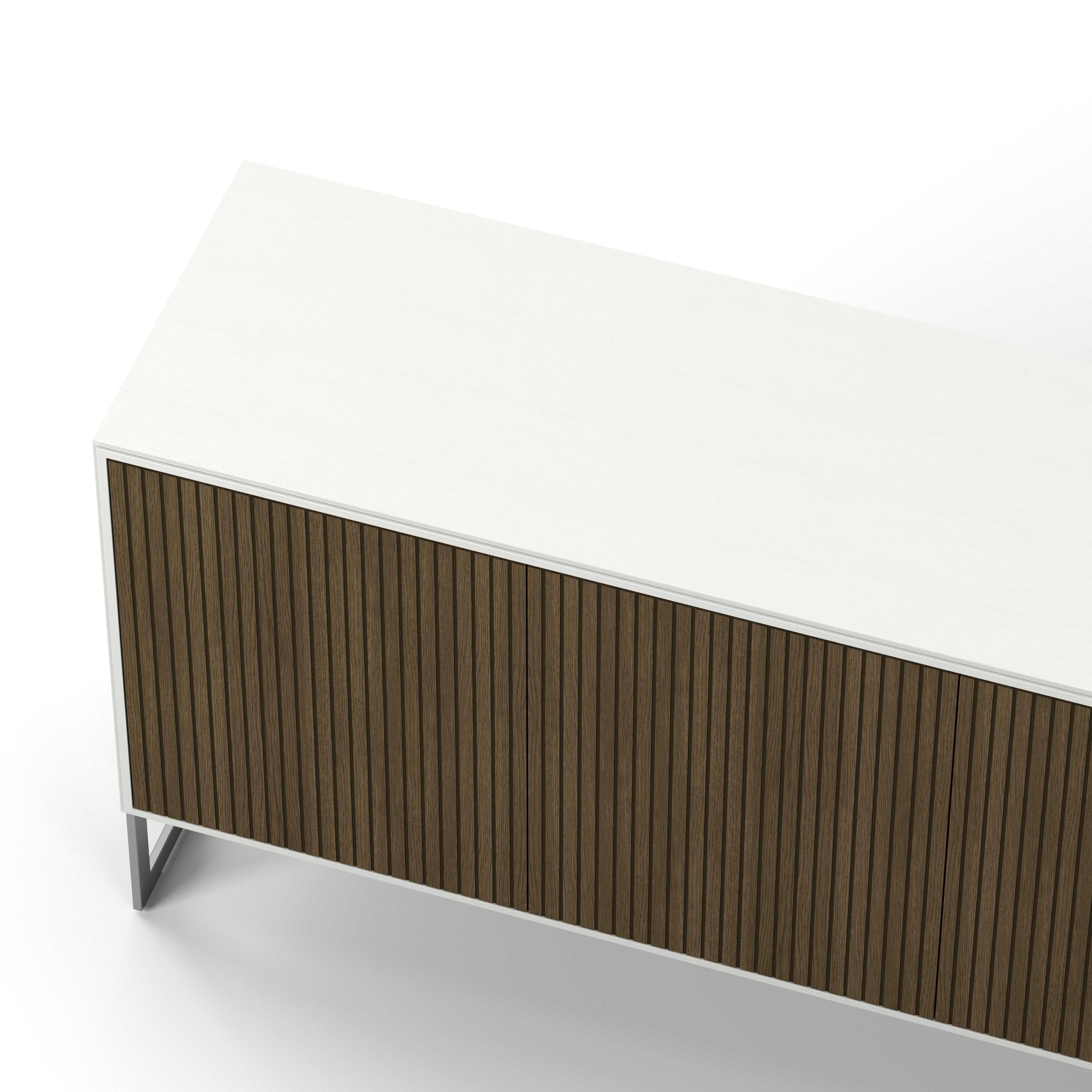 Englesson Skänkar Line Burned Walnut Skänk 4 Dörrar#Variant_White & Burned Walnut