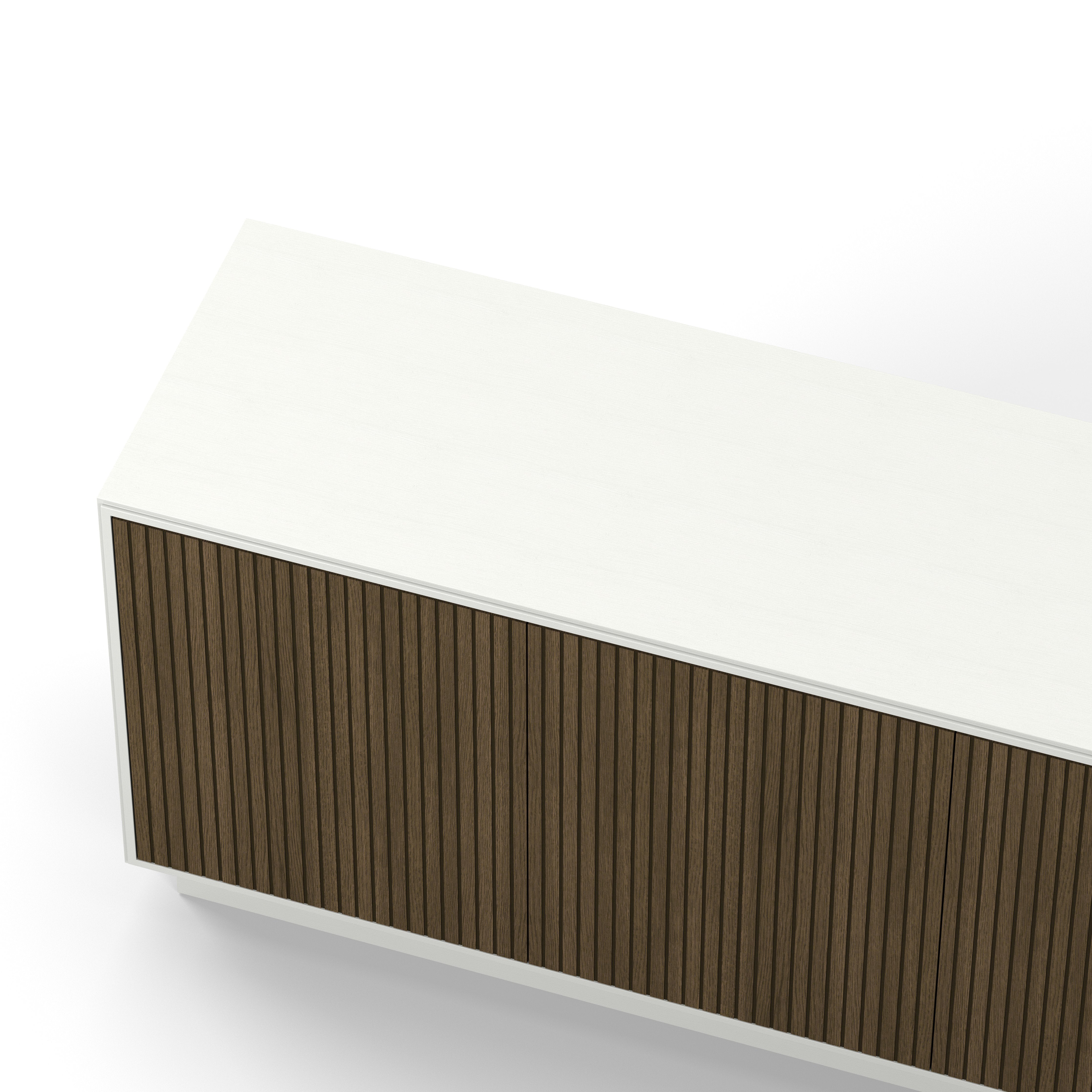 Englesson Skänkar Line Burned Walnut Skänk 4 Dörrar #Variant_White & Burned Walnut