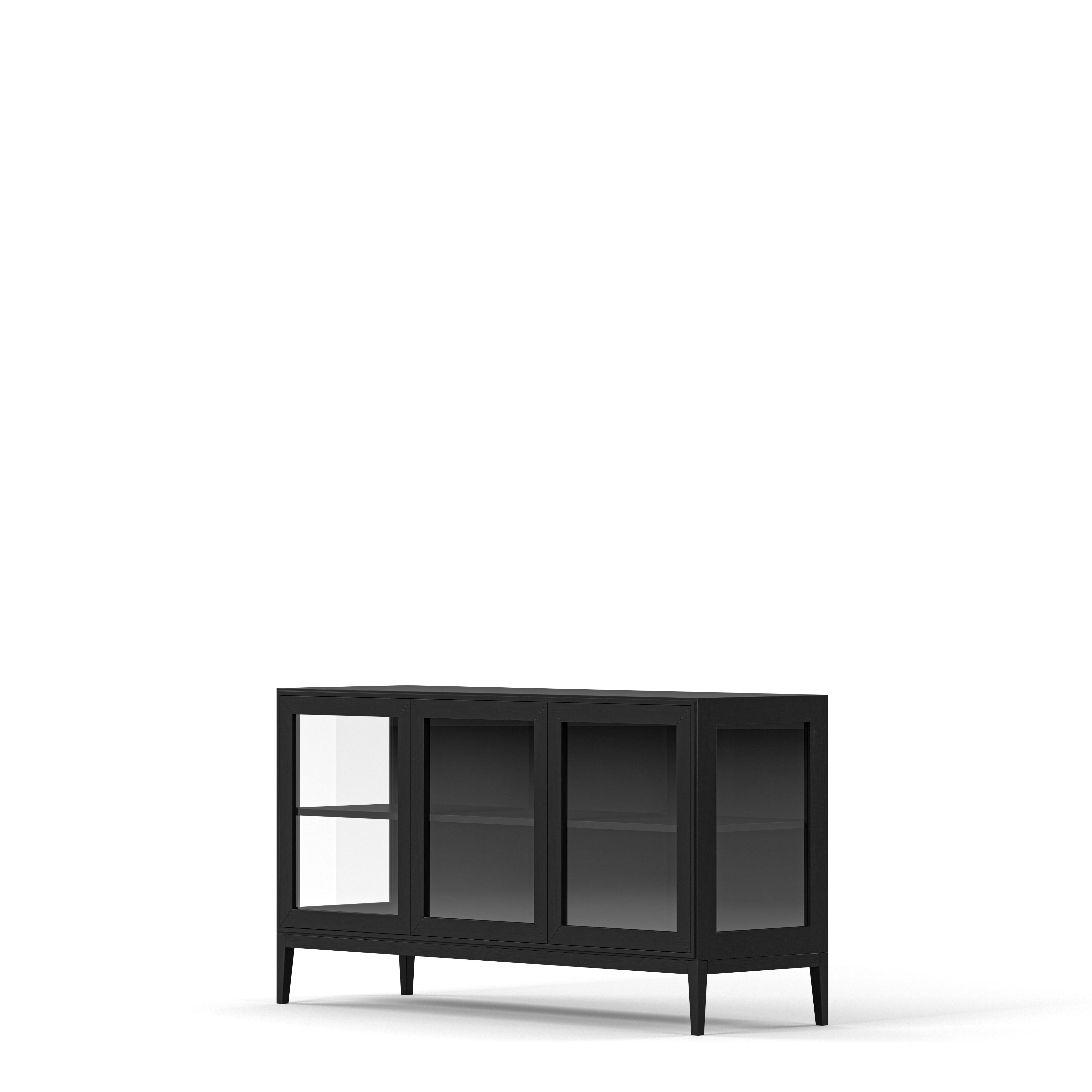 Englesson Skåp Edge 2.0 Vitrinskåp 3 Dörrar, 1-Sektion #Variant_Black Brushed