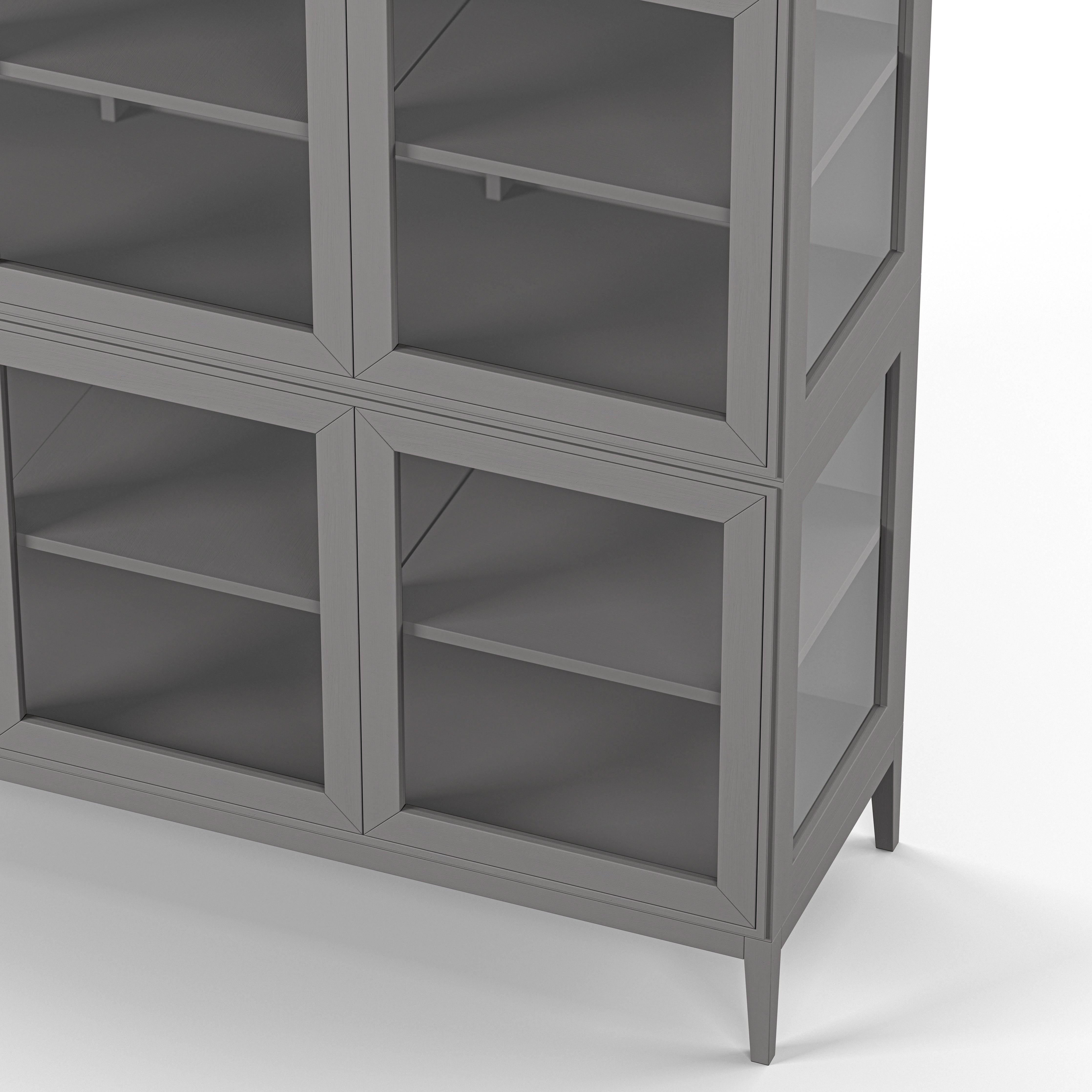 Englesson Skåp Edge 2.0 Vitrinskåp 3 Dörrar, 2-Sektion #Variant_Grey Brushed