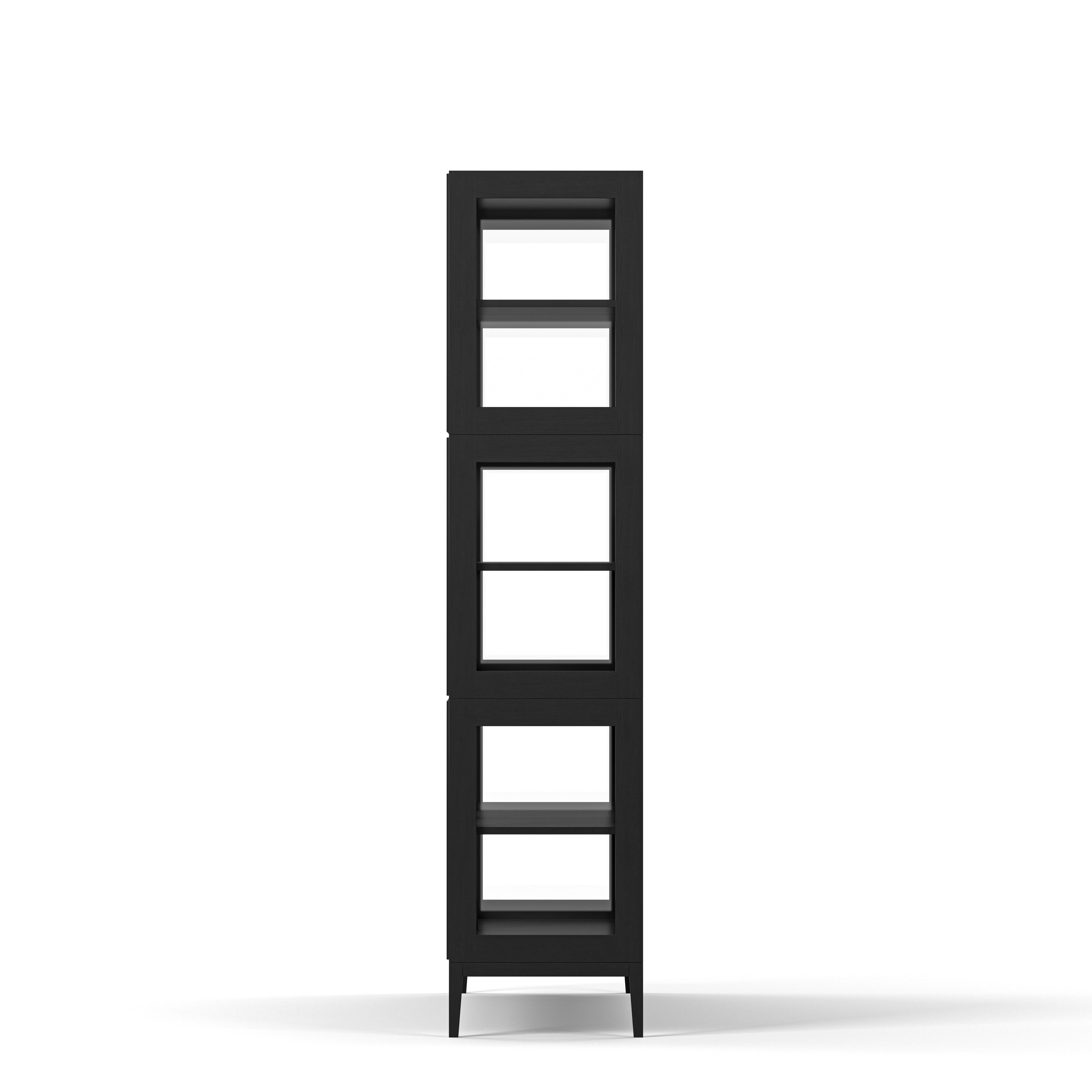 Englesson Skåp Edge 2.0 Vitrinskåp 3 Dörrar, 3-Sektion #Variant_Black Brushed