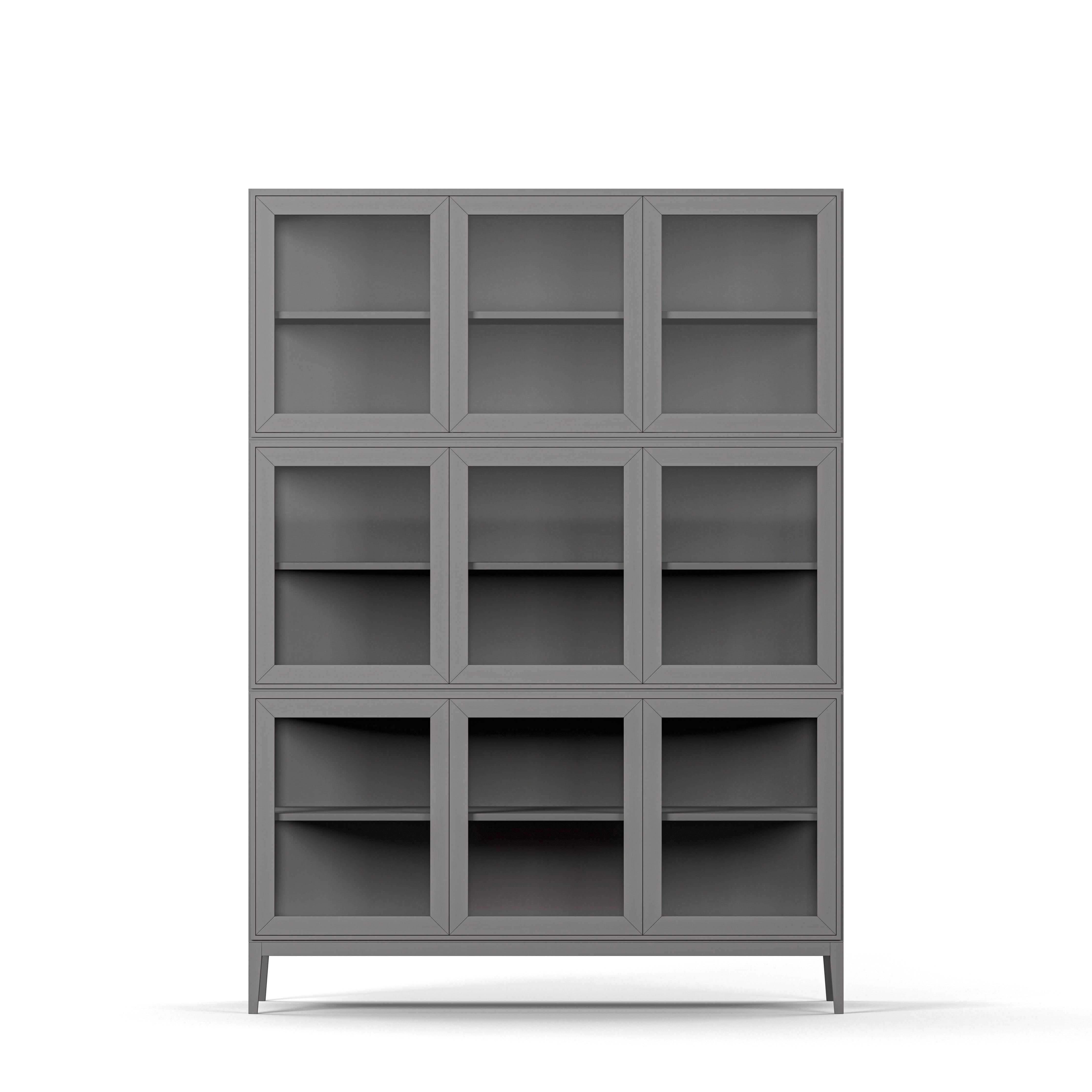 Englesson Skåp Grey Brushed Edge 2.0 Vitrinskåp 3 Dörrar, 3-Sektion 7323EGB #Variant_Grey Brushed