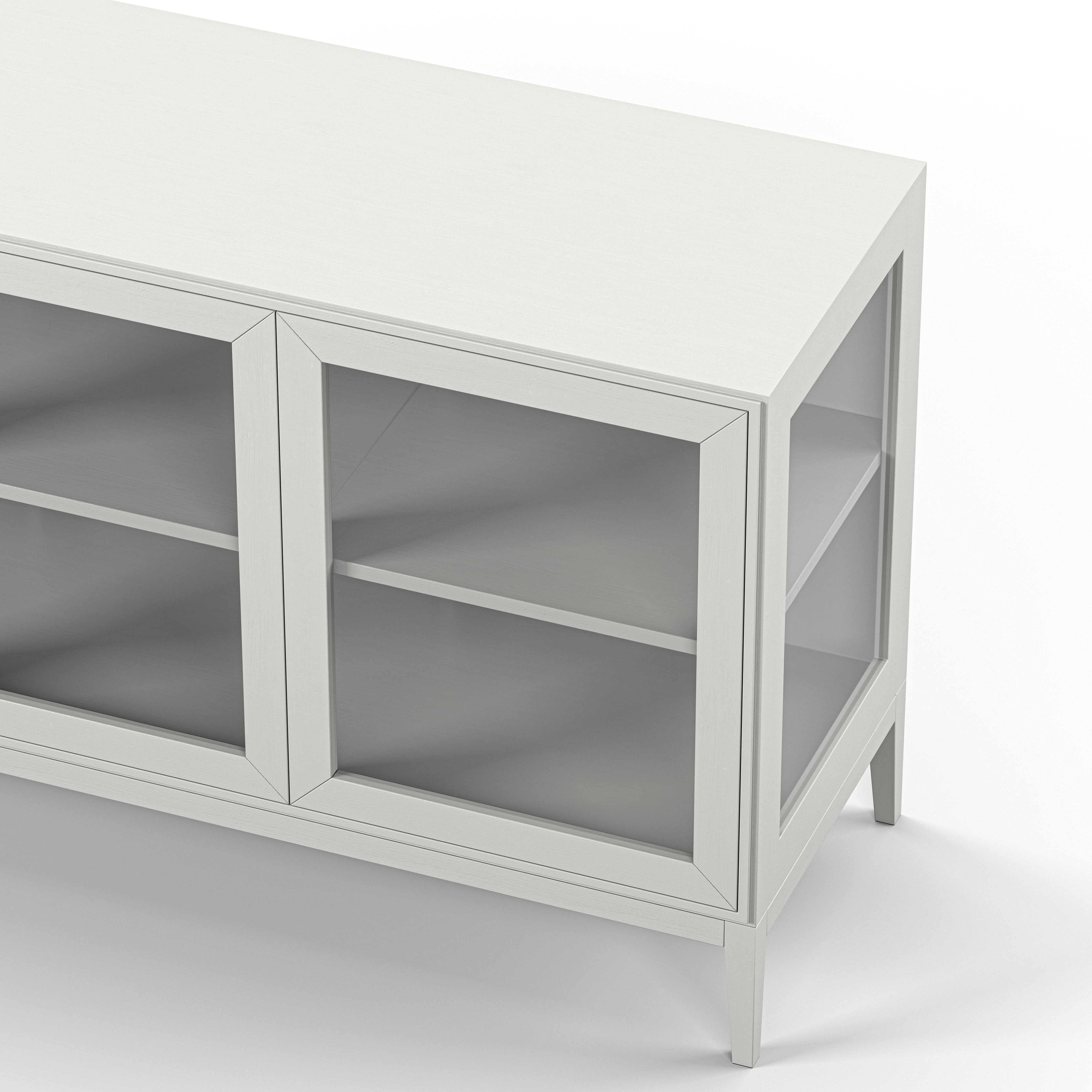 Englesson Skåp Edge 2.0 Vitrinskåp 4 Dörrar, 1-Sektion #Variant_White