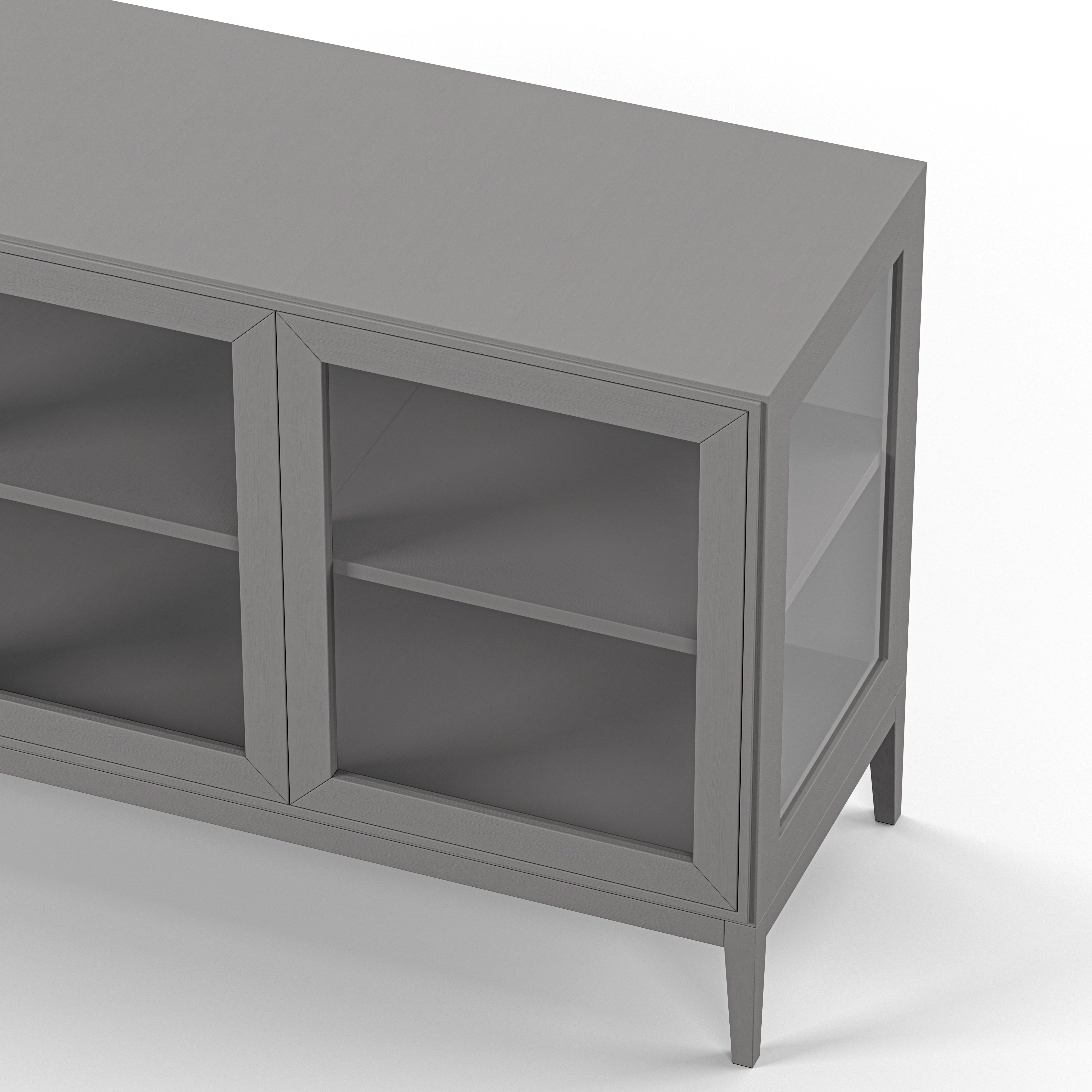 Englesson Skåp Edge 2.0 Vitrinskåp 4 Dörrar, 1-Sektion #Variant_Grey Brushed