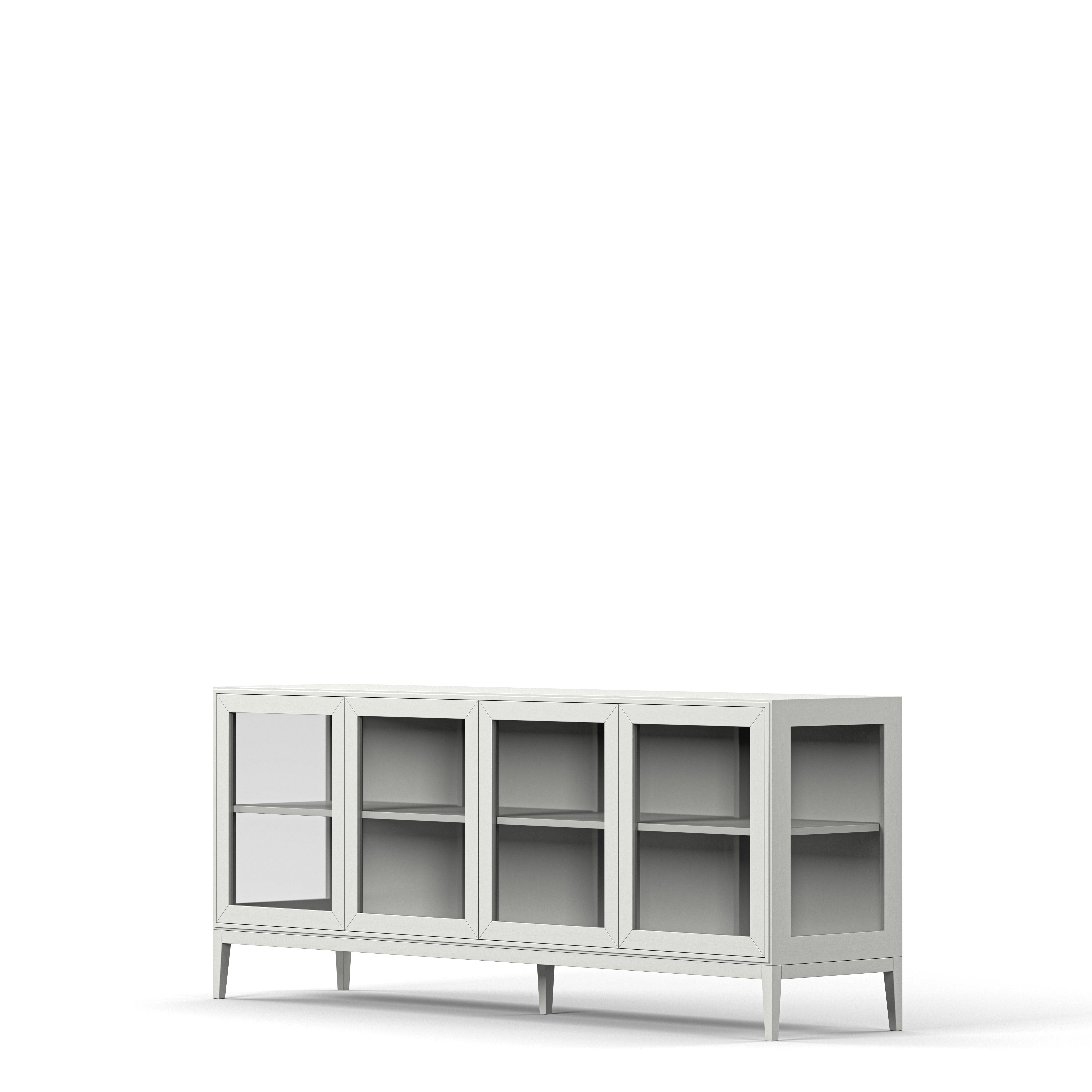 Englesson Skåp Edge 2.0 Vitrinskåp 4 Dörrar, 1-Sektion #Variant_White