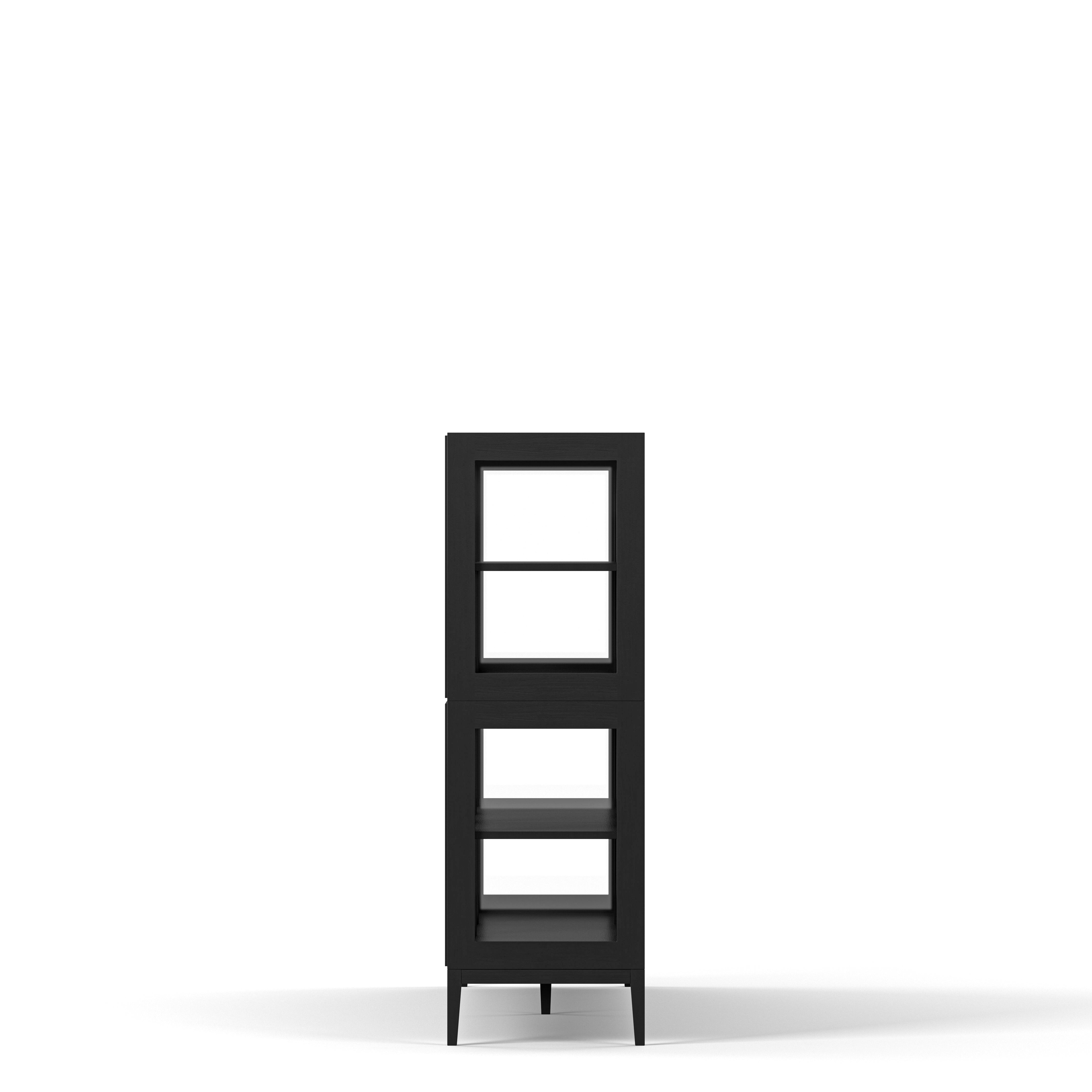 Englesson Skåp Edge 2.0 Vitrinskåp 4 Dörrar, 2-Sektion #Variant_Black Brushed