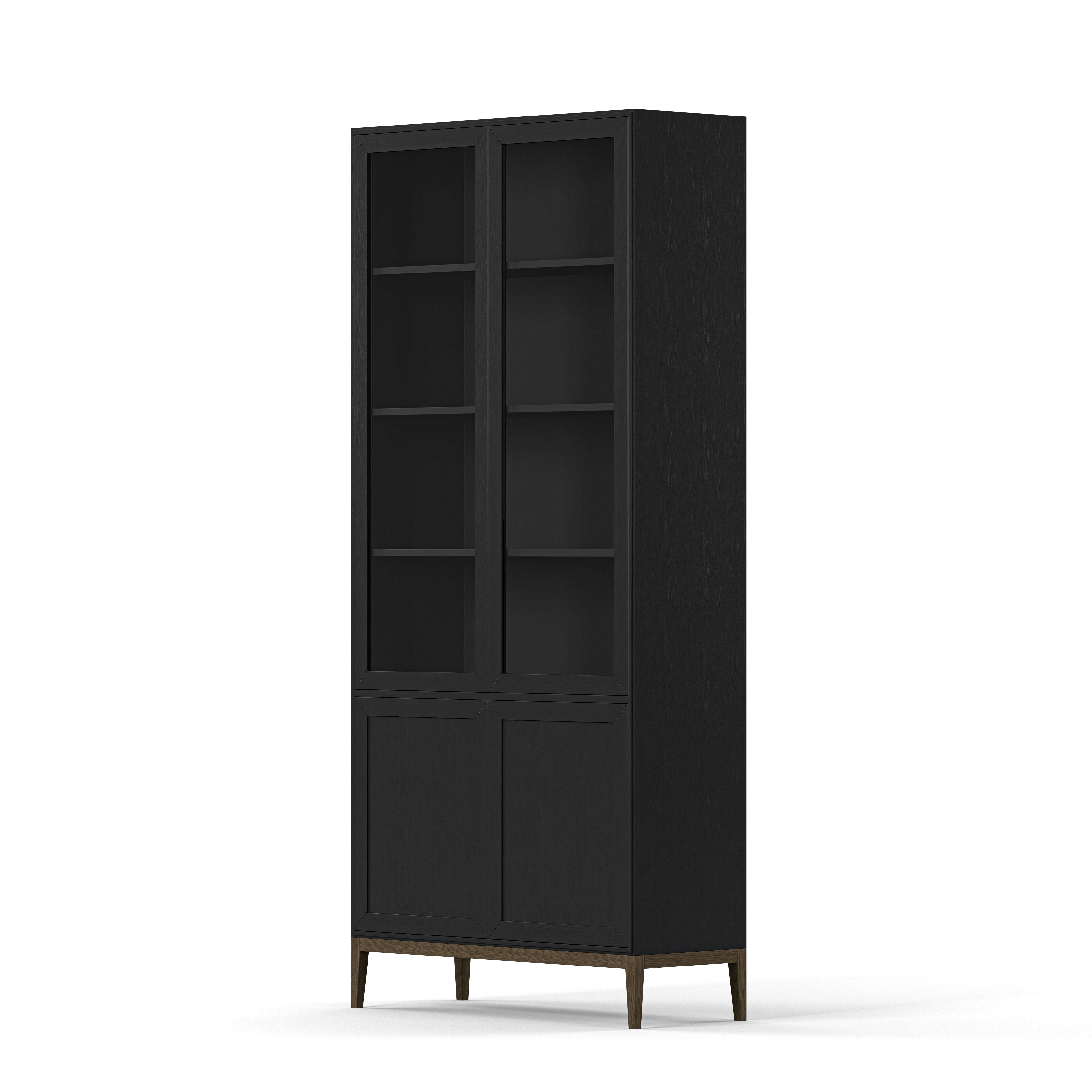 Englesson Skåp Edge 2.0 Vitrinskåp #Variant_Black Brushed & Burned Walnut