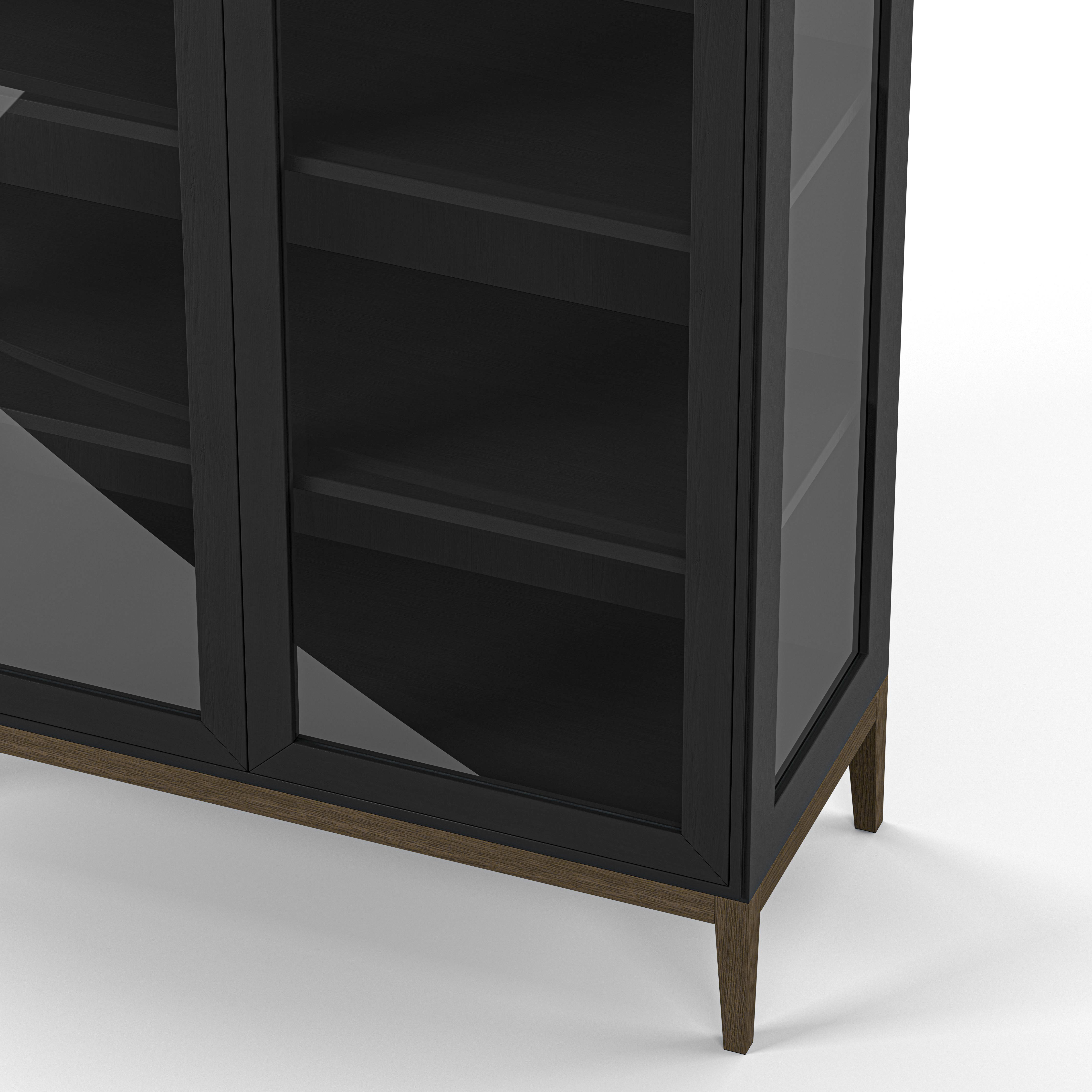 Englesson Skåp Edge 2.0 Vitrinskåp #Variant_Black Brushed & Burned Walnut