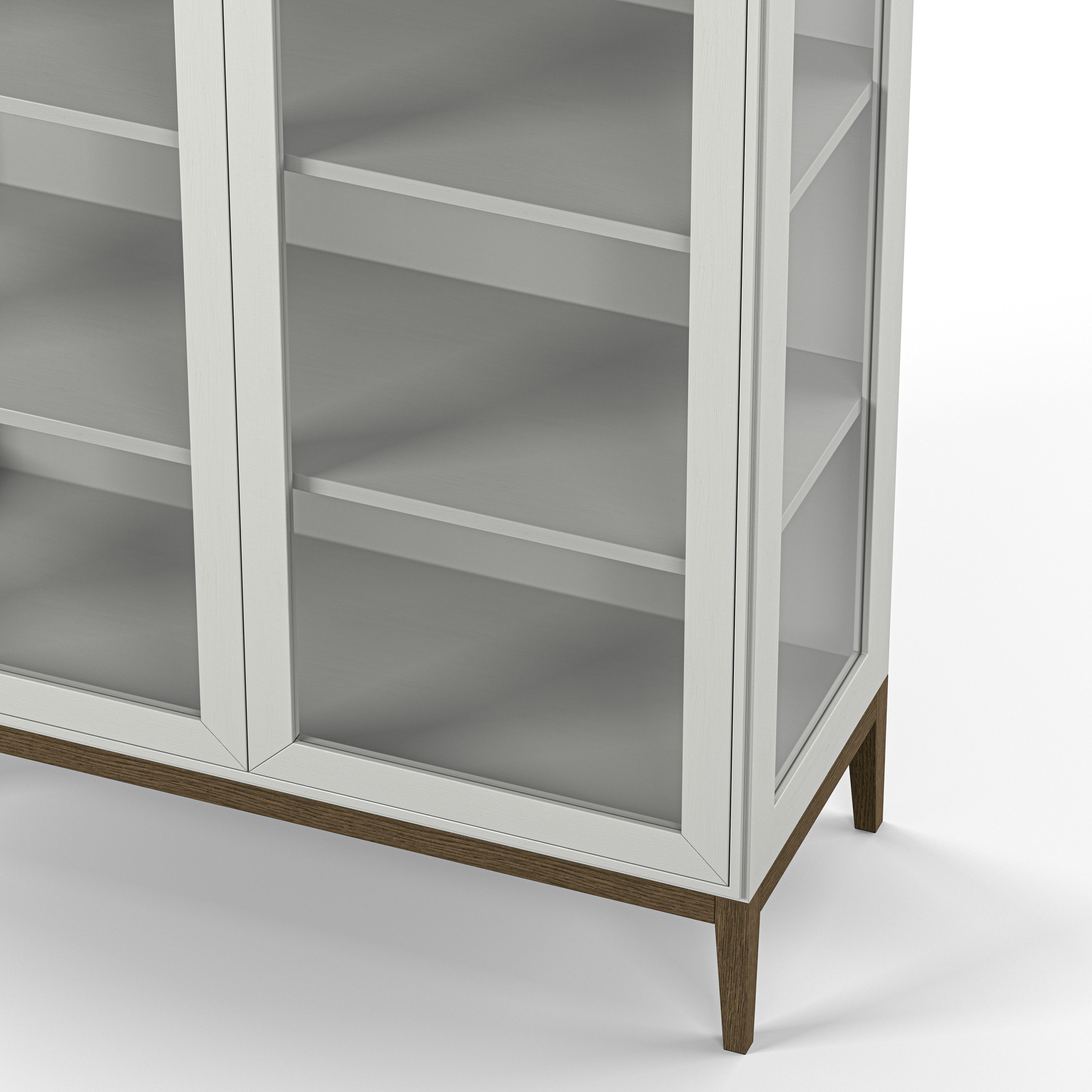 Englesson Skåp Edge 2.0 Vitrinskåp #Variant_White & Burned Walnut