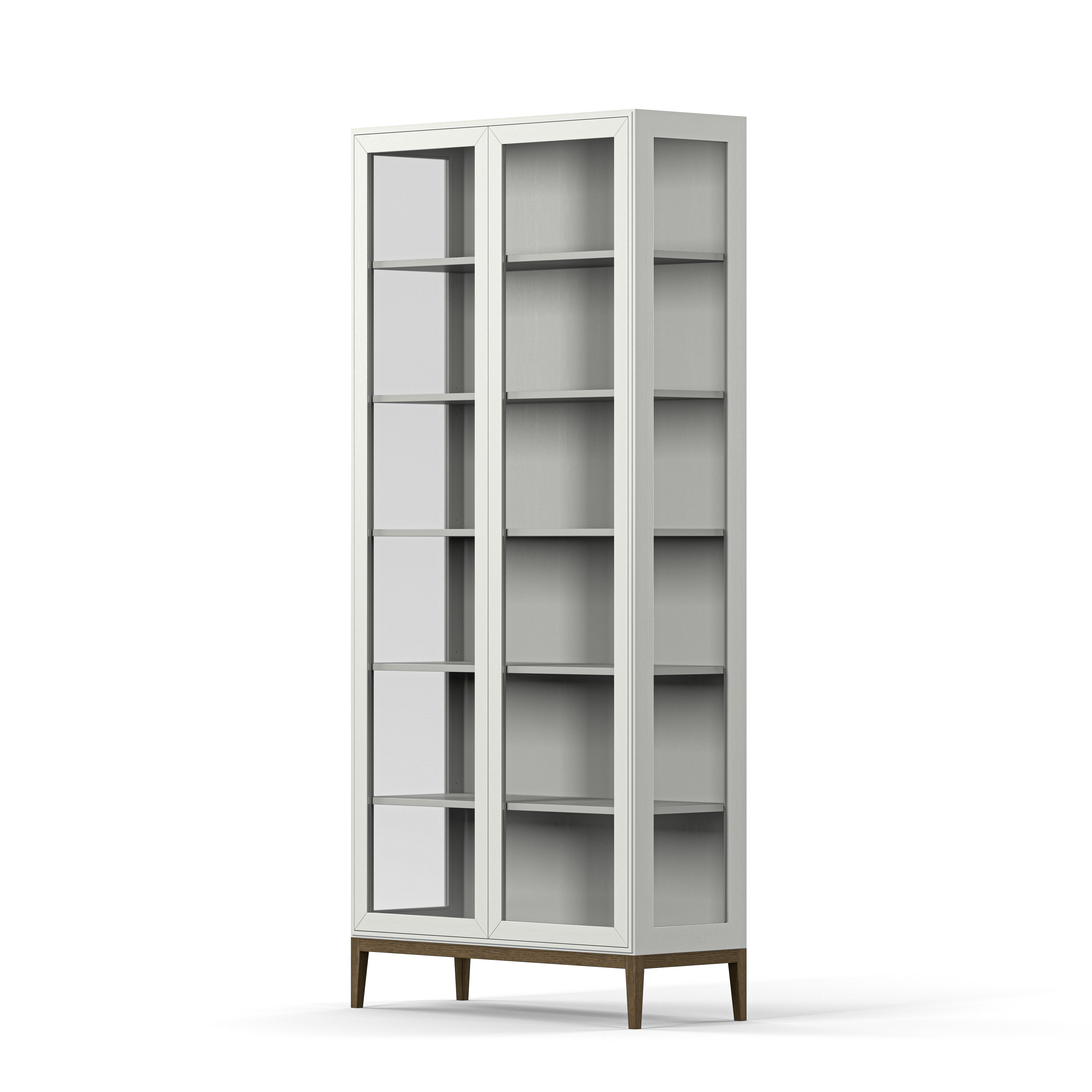 Englesson Skåp Edge 2.0 Vitrinskåp #Variant_White & Burned Walnut