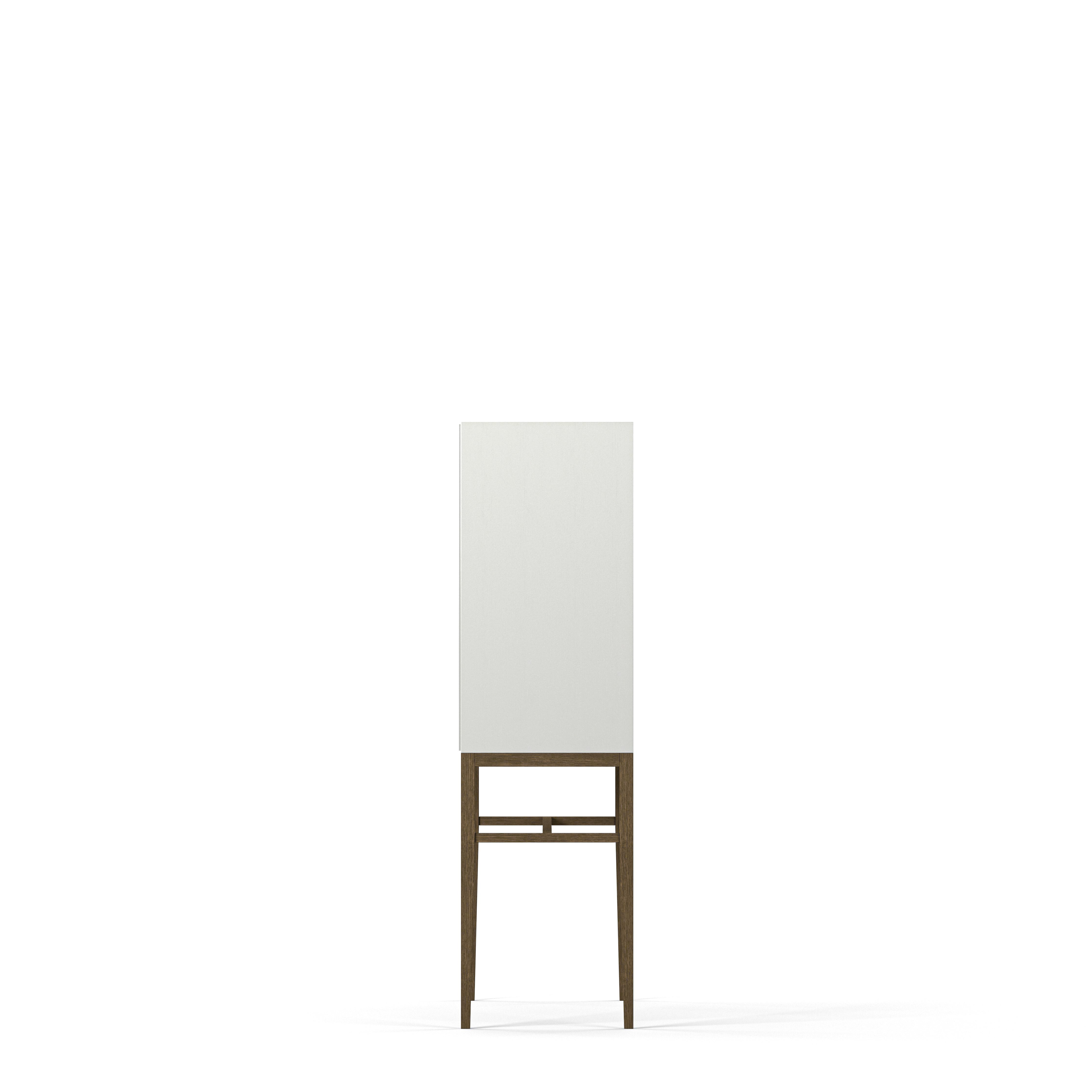 Englesson Skåp Edge 2.0 Vitrinskåp Hög #Variant_White & Burned Walnut