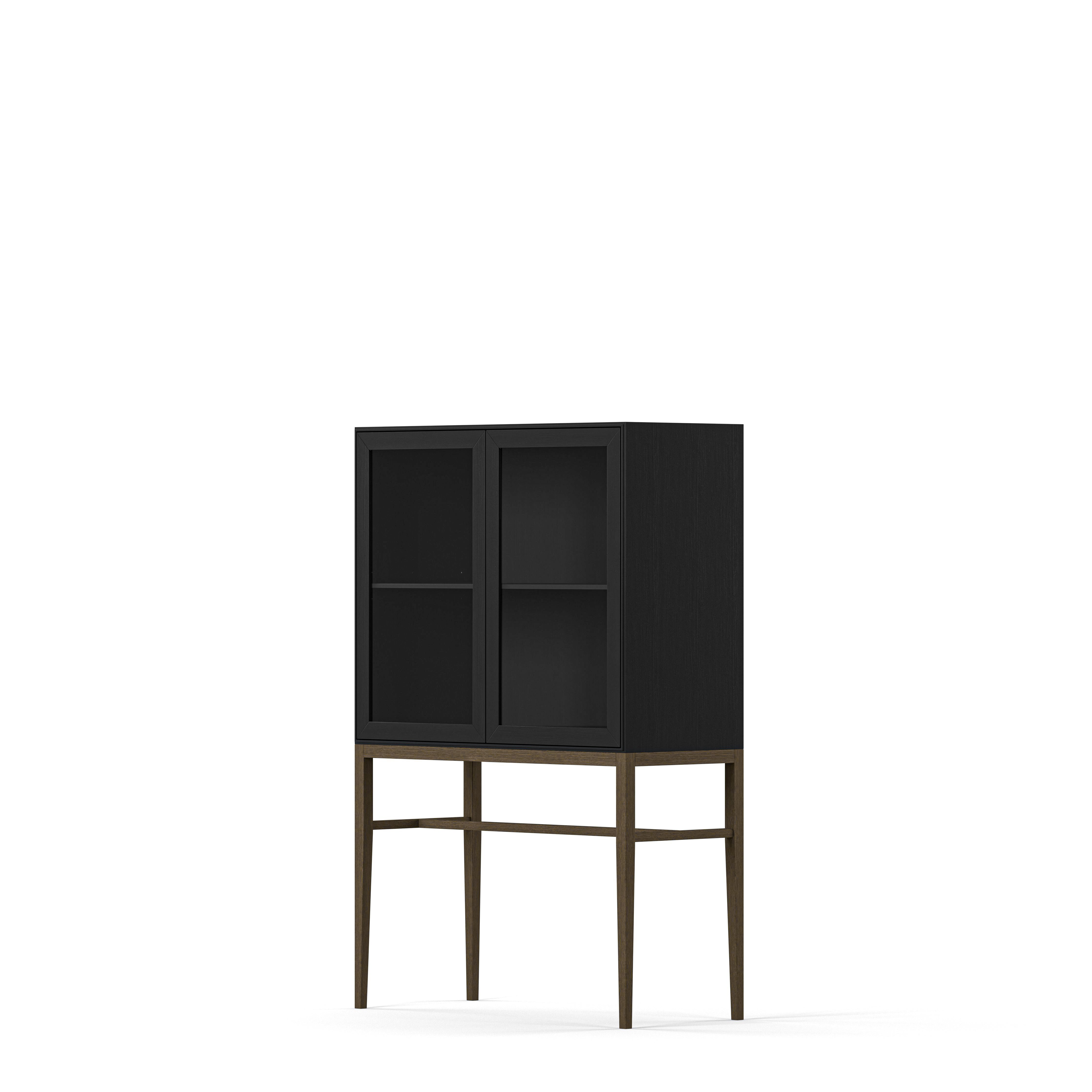 Englesson Skåp Edge 2.0 Vitrinskåp Hög #Variant_Black Brushed & Burned Walnut