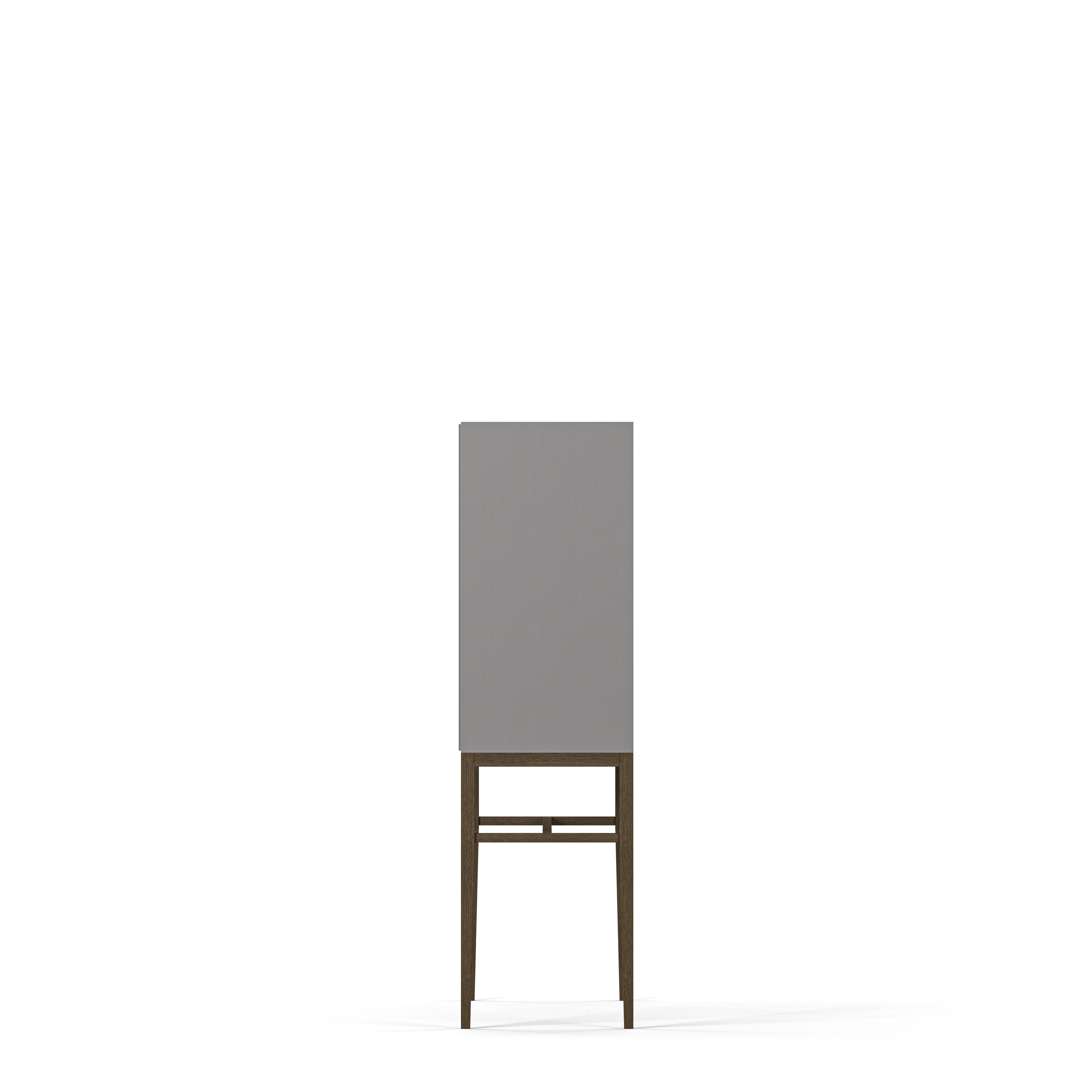 Englesson Skåp Edge 2.0 Vitrinskåp Hög #Variant_Grey Brushed & Burned Walnut