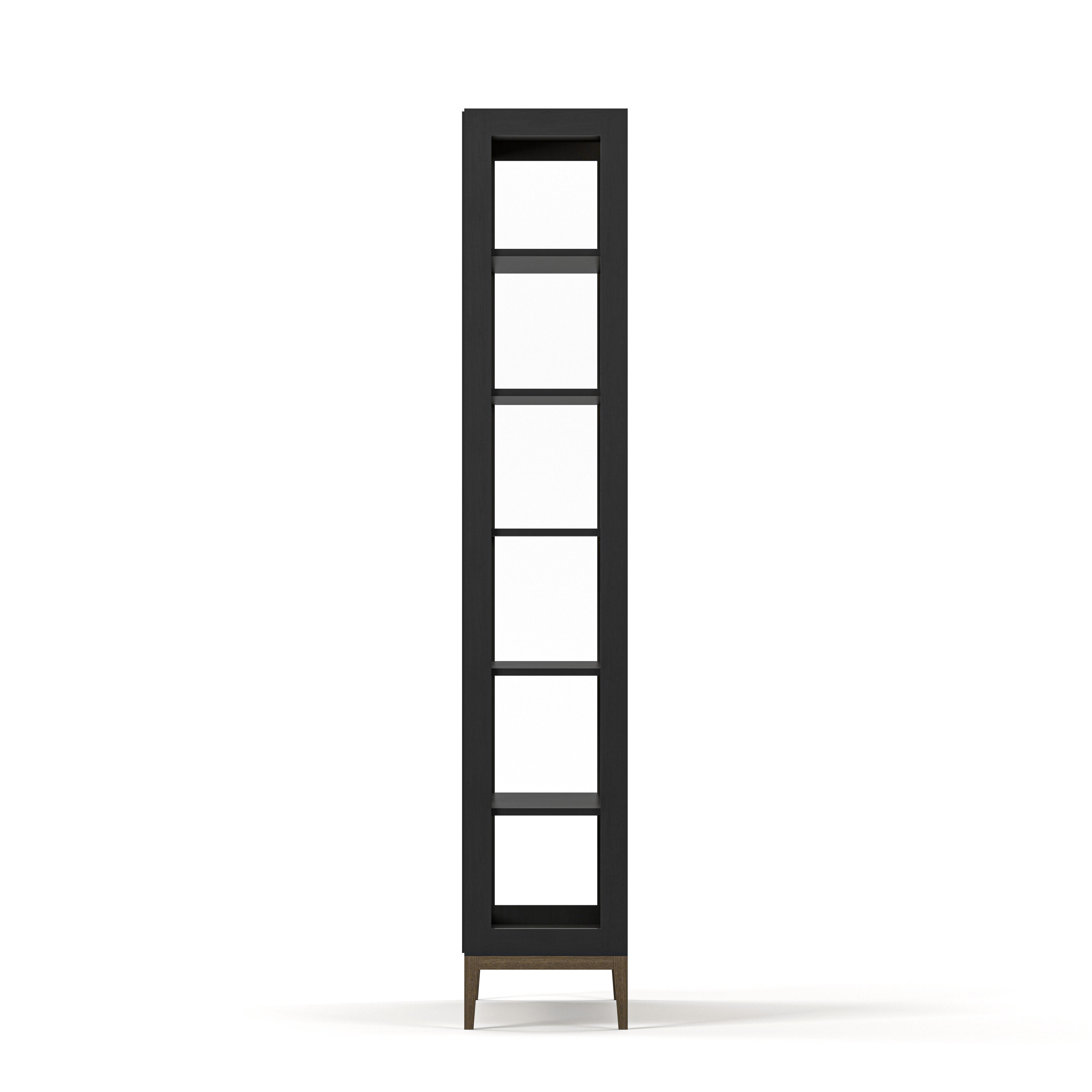 Englesson Skåp Edge 2.0 Vitrinskåp Med Belysning #Variant_Black Brushed & Burned Walnut