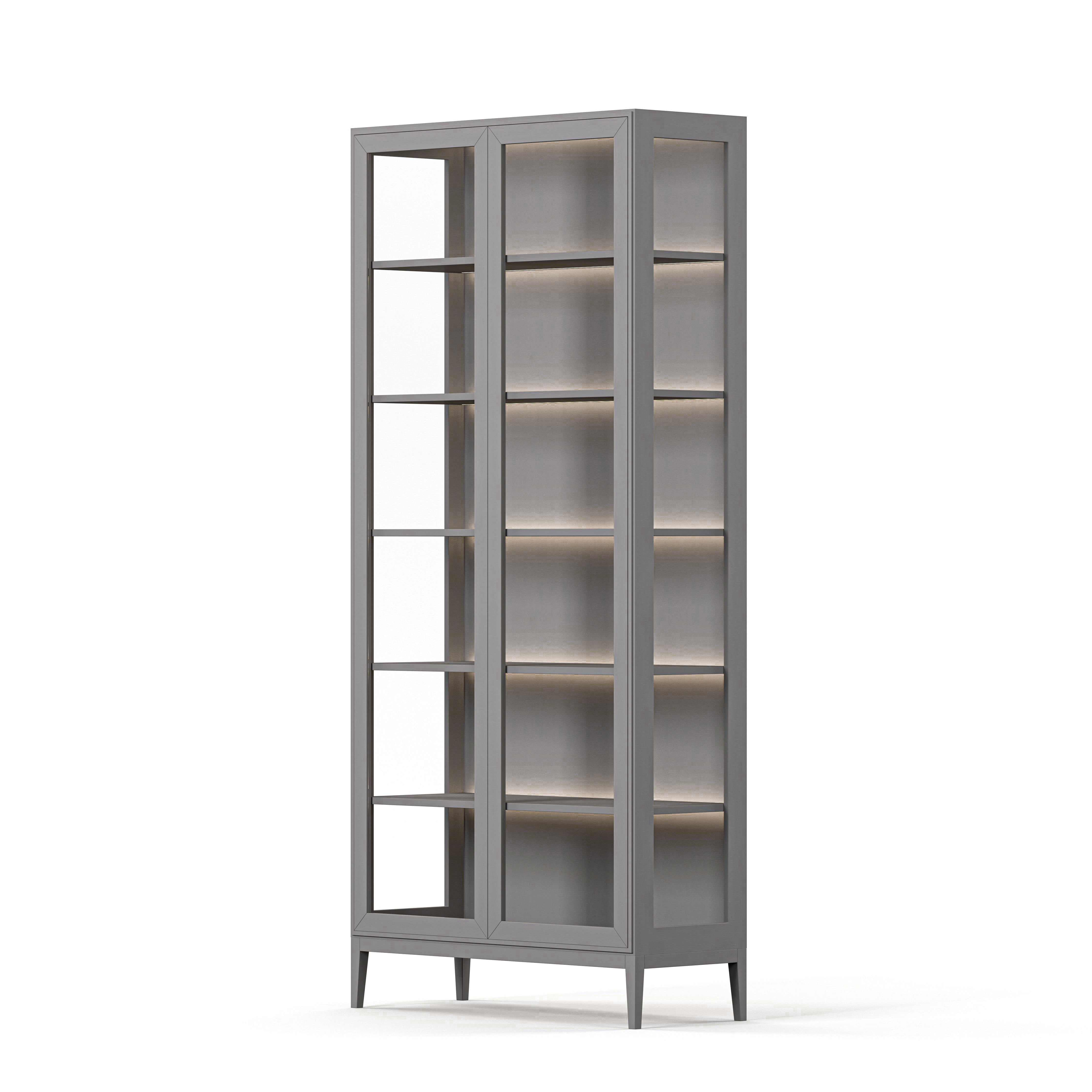 Englesson Skåp Edge 2.0 Vitrinskåp Med Belysning #Variant_Grey Brushed