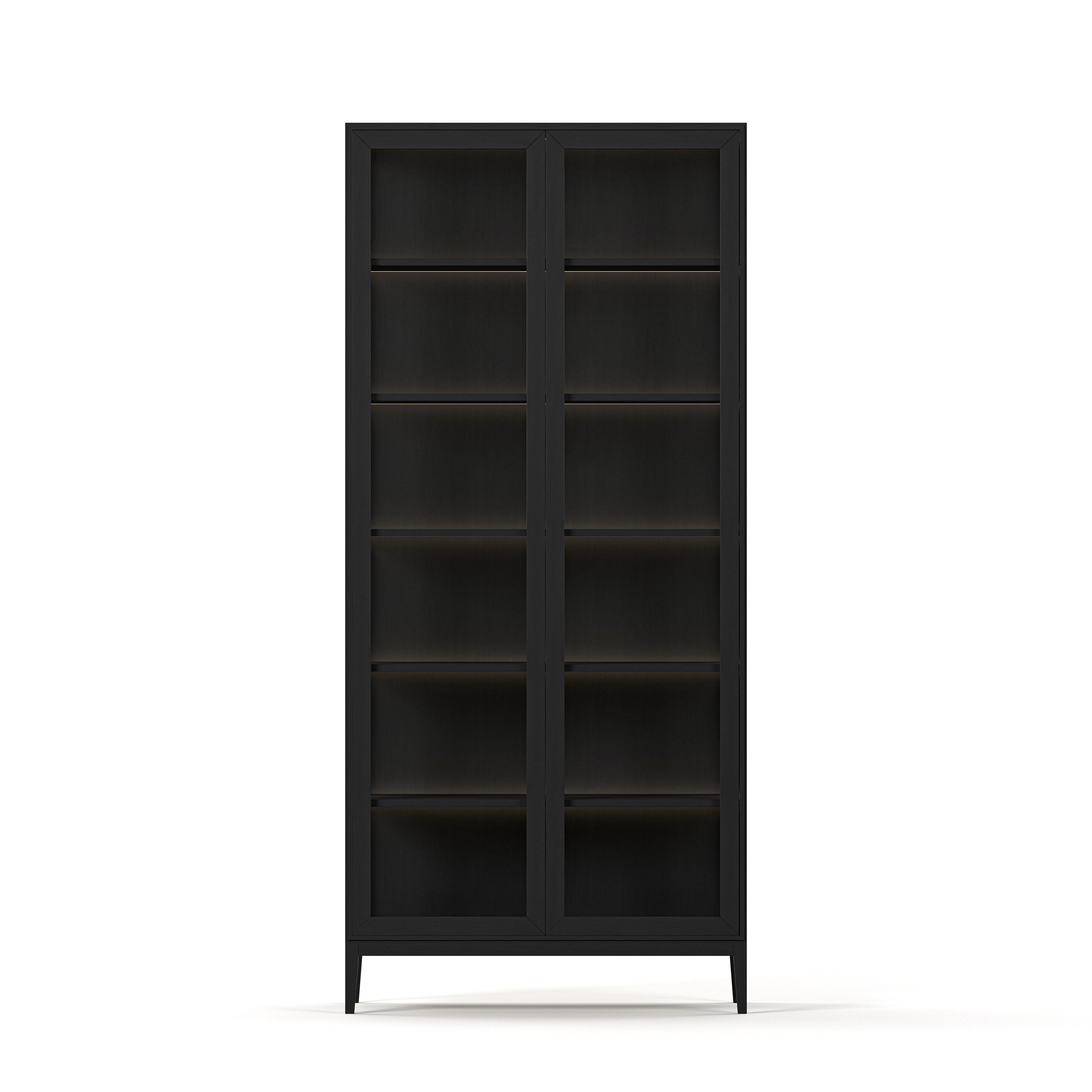 Englesson Skåp Black Brushed Edge 2.0 Vitrinskåp Med Belysning 739ESB #Variant_Black Brushed