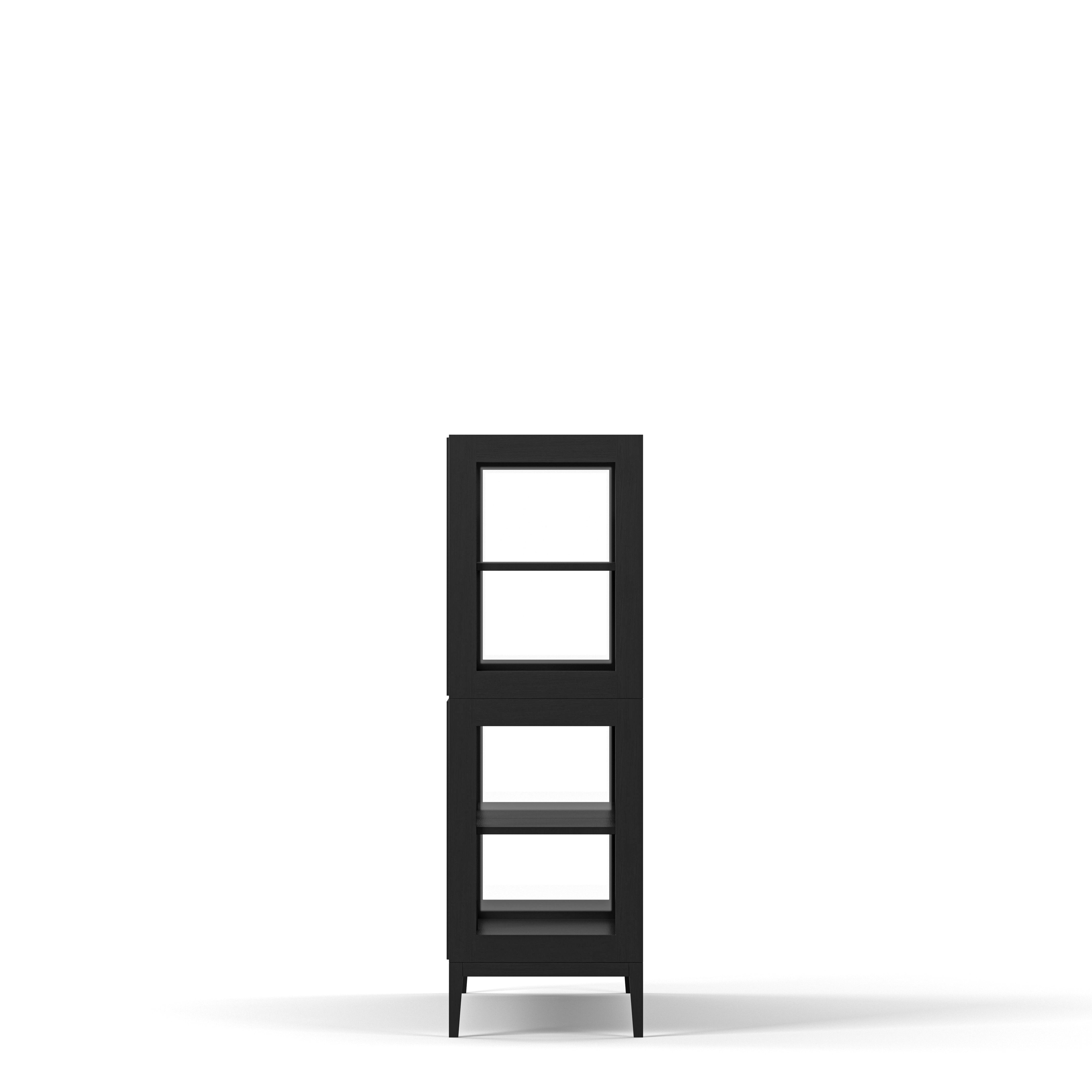 Englesson Skåp Edge 2.0 Vitrinskåp 3 Dörrar, 2-Sektion #Variant_Black Brushed 