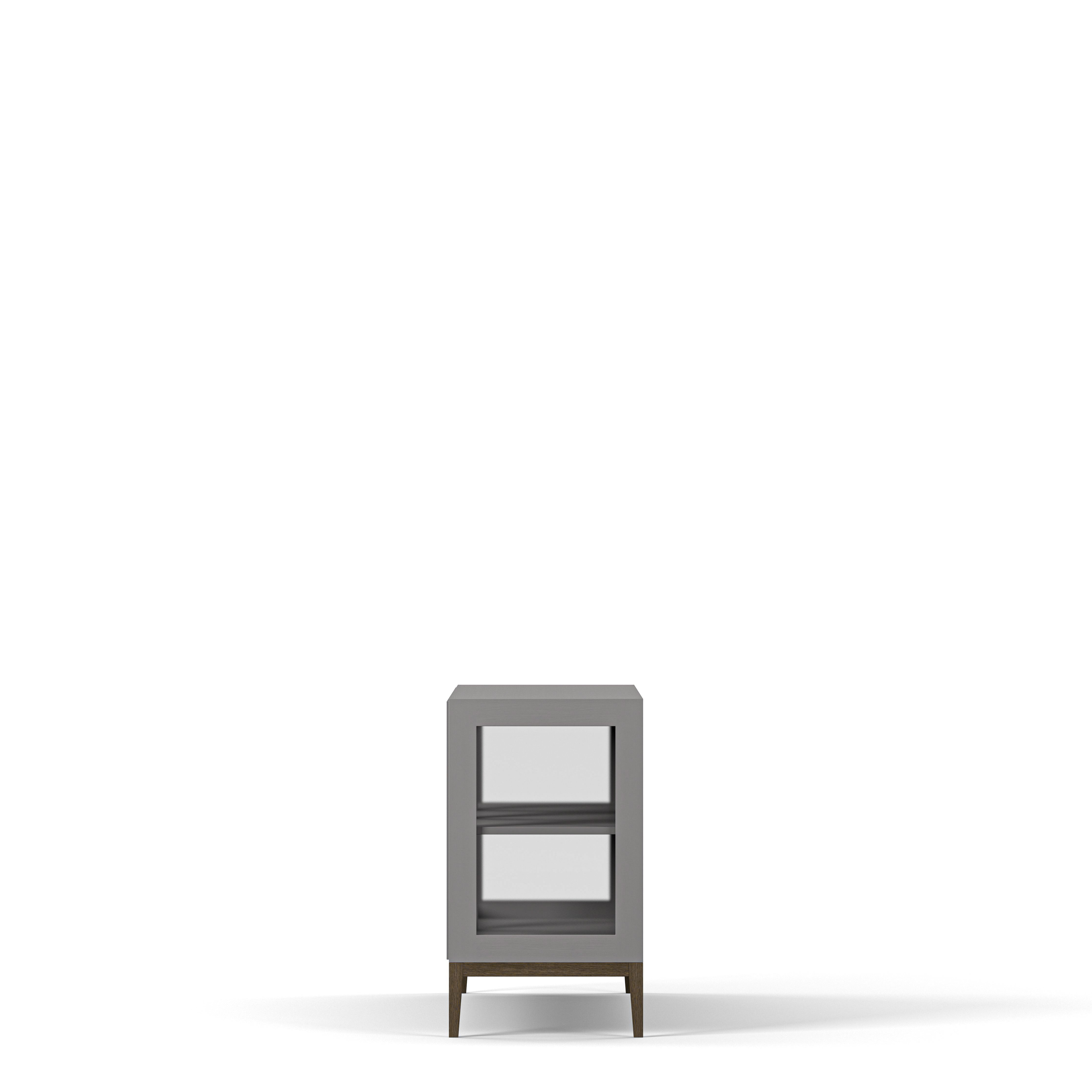 Englesson Skåp Edge 2.0 Vitrinskåp 3 Dörrar, 1-Sektion #Variant_Grey Brushed & Burned Walnut 