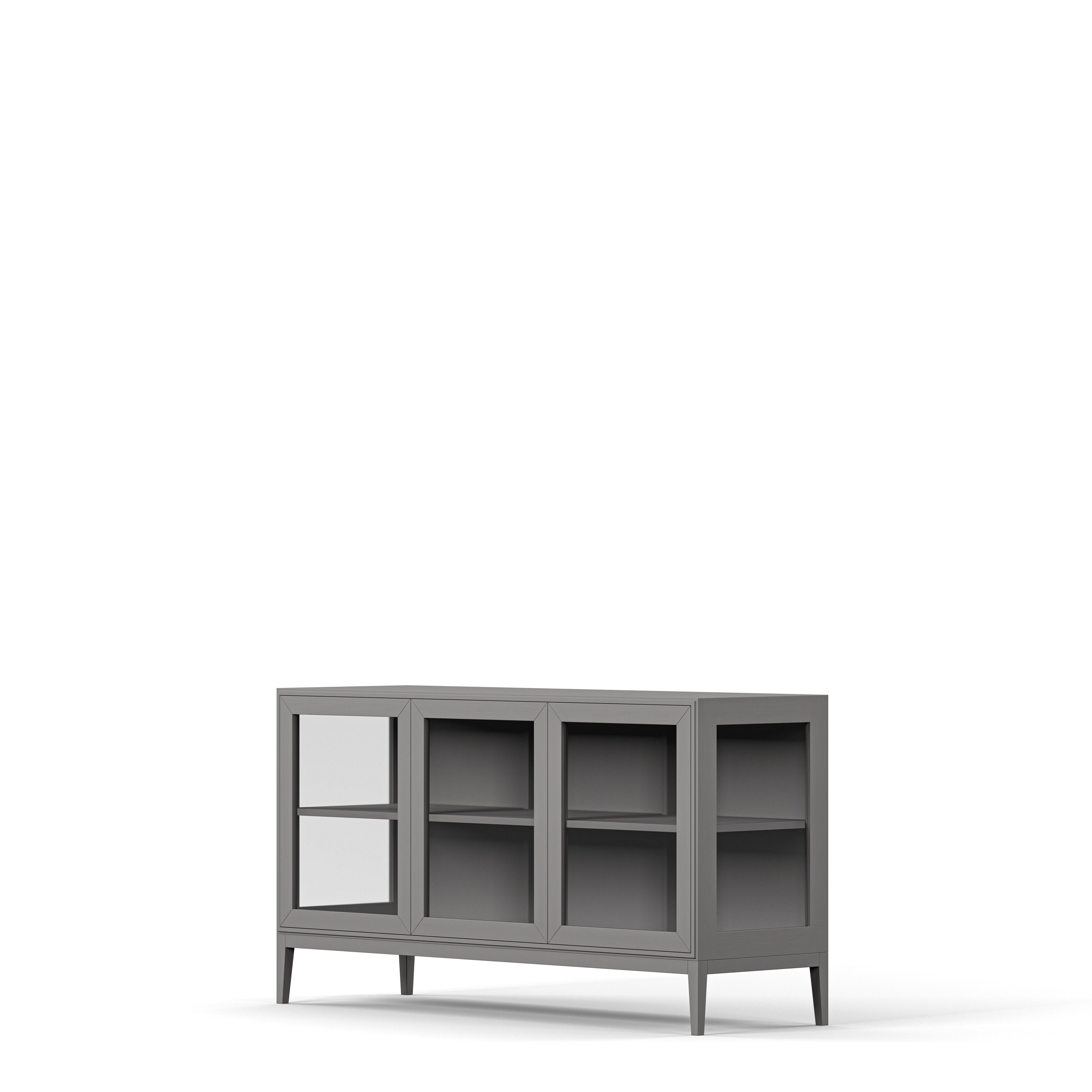 Englesson Skåp Edge 2.0 Vitrinskåp 3 Dörrar, 1-Sektion #Variant_Grey Brushed 