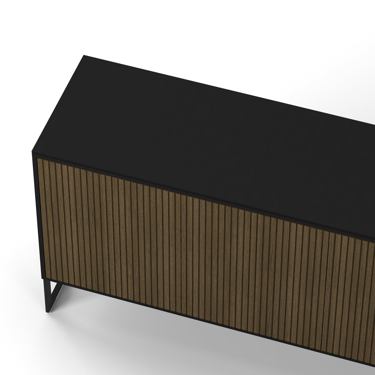 Englesson Skänkar White & Burned Walnut Line Burned Walnut Skänk 4 Dörrar 6804BW-B #Variant_Black & Burned Walnut 