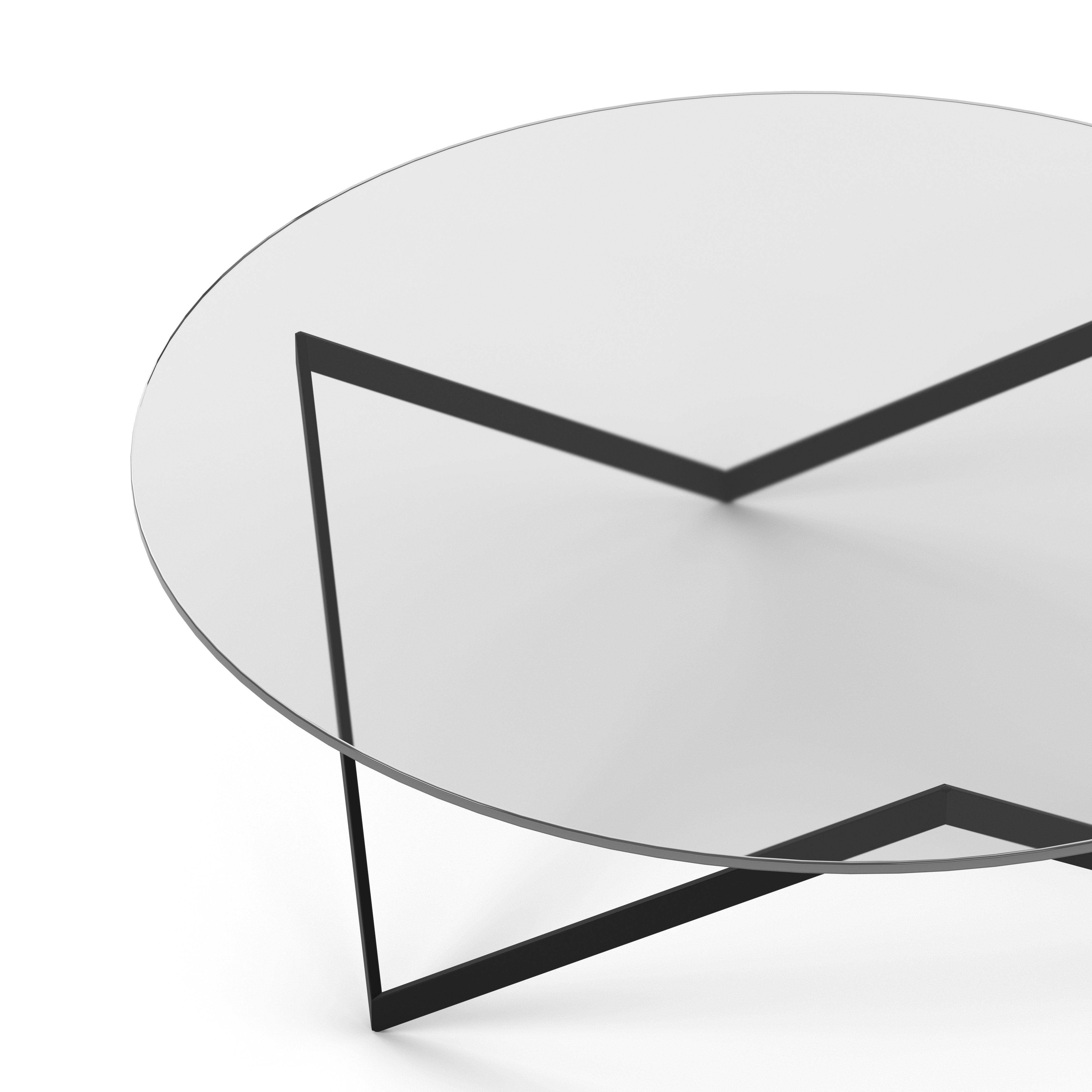 Englesson Bord Sirius Soffbord Ø120 #Variant_Svart Metall 