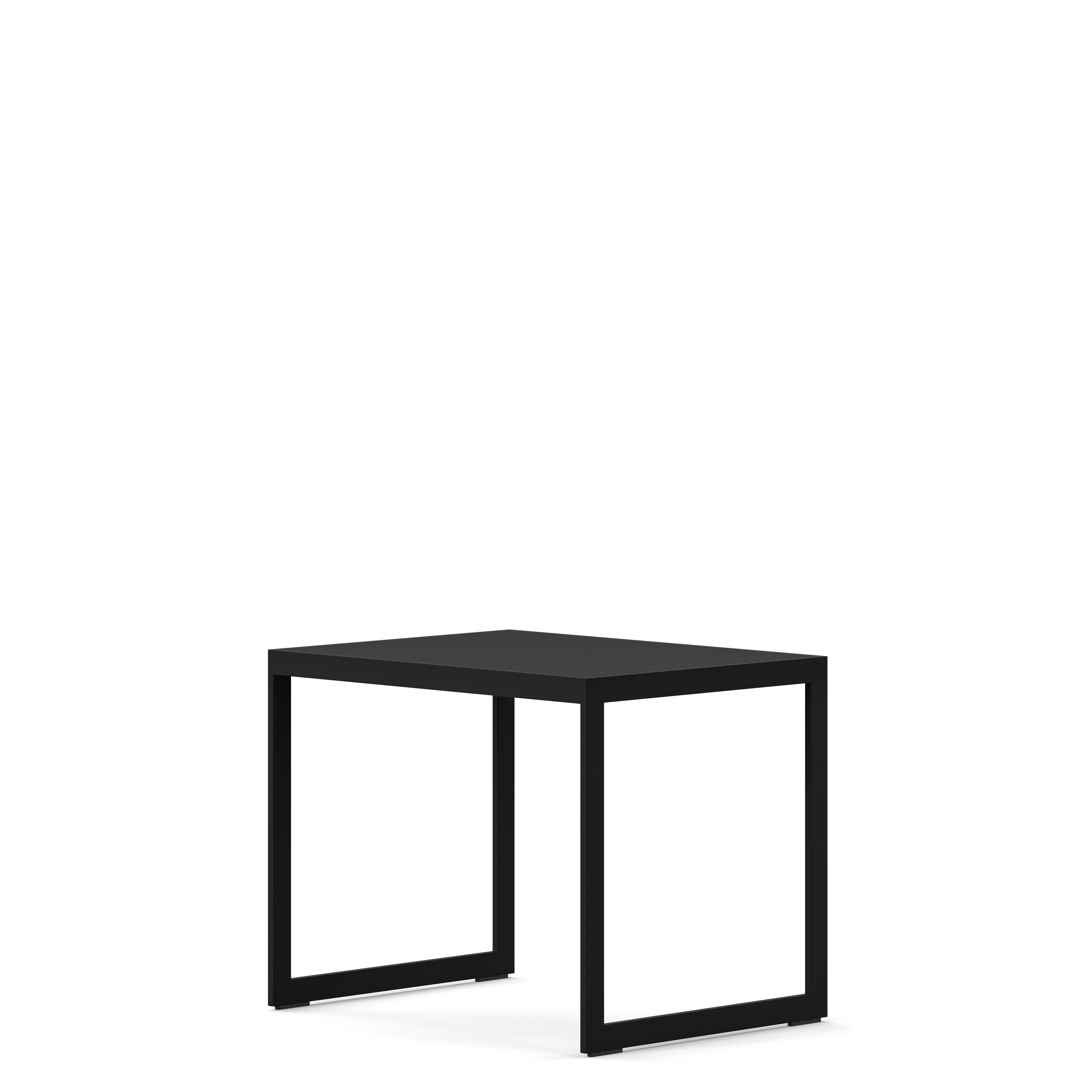 Englesson Bord Square Sidobord #Variant_Svart Metall & Black Oak 