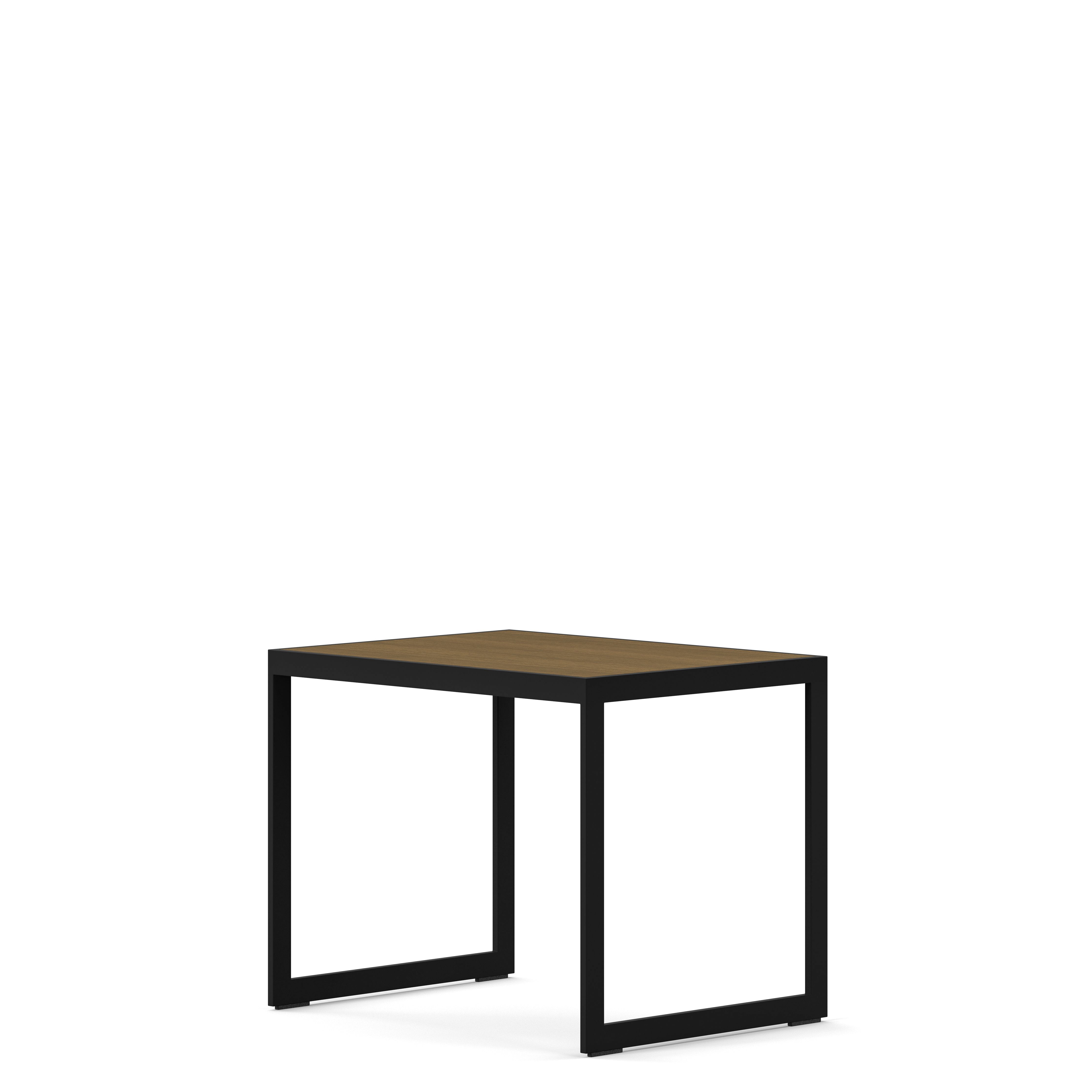 Englesson Bord Square Sidobord #Variant_Svart Metall & Burned Walnut 