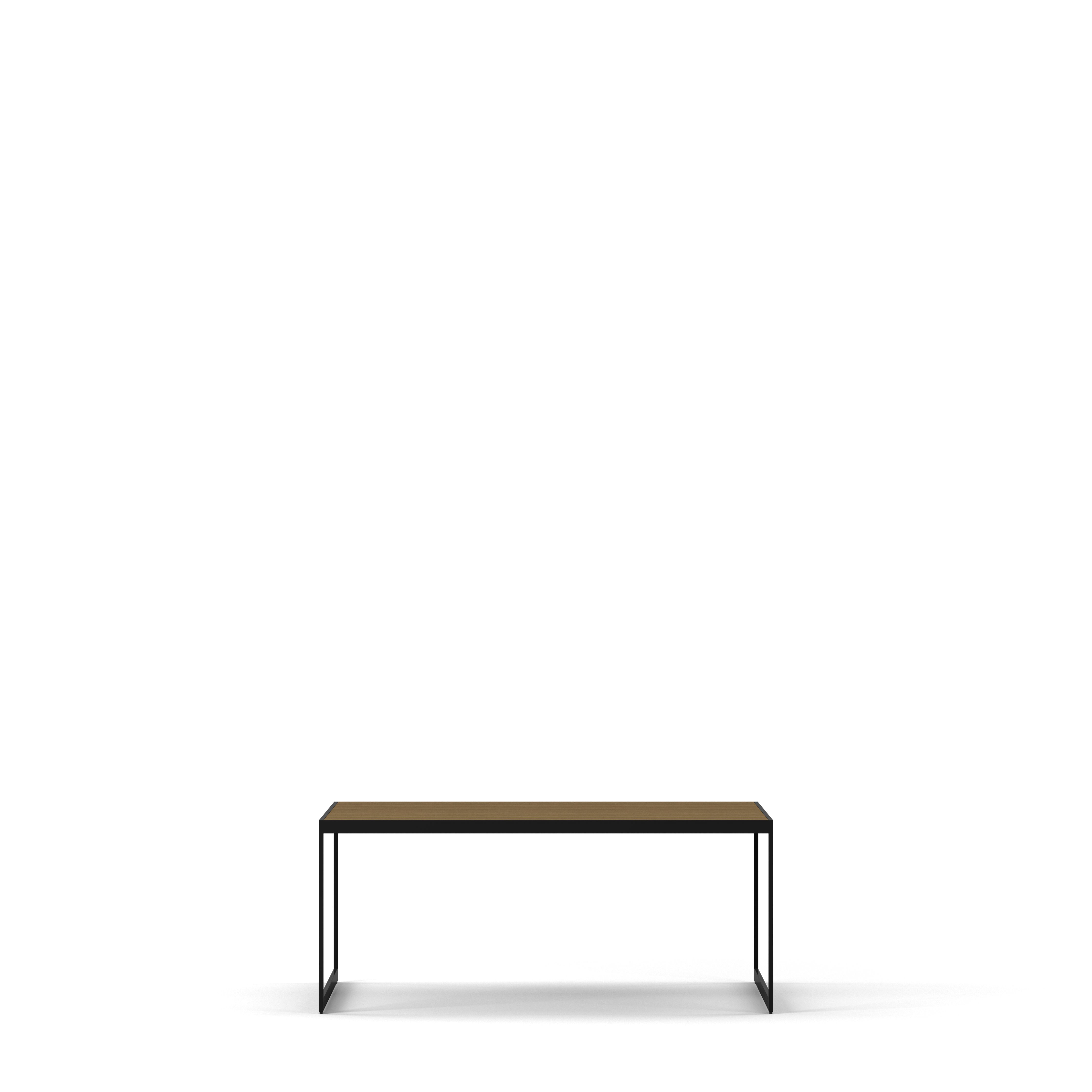 Englesson Bord Burned Walnut Square Soffbord Kvadratiskt 4491BW #Variant_Svart Metall & Burned Walnut 