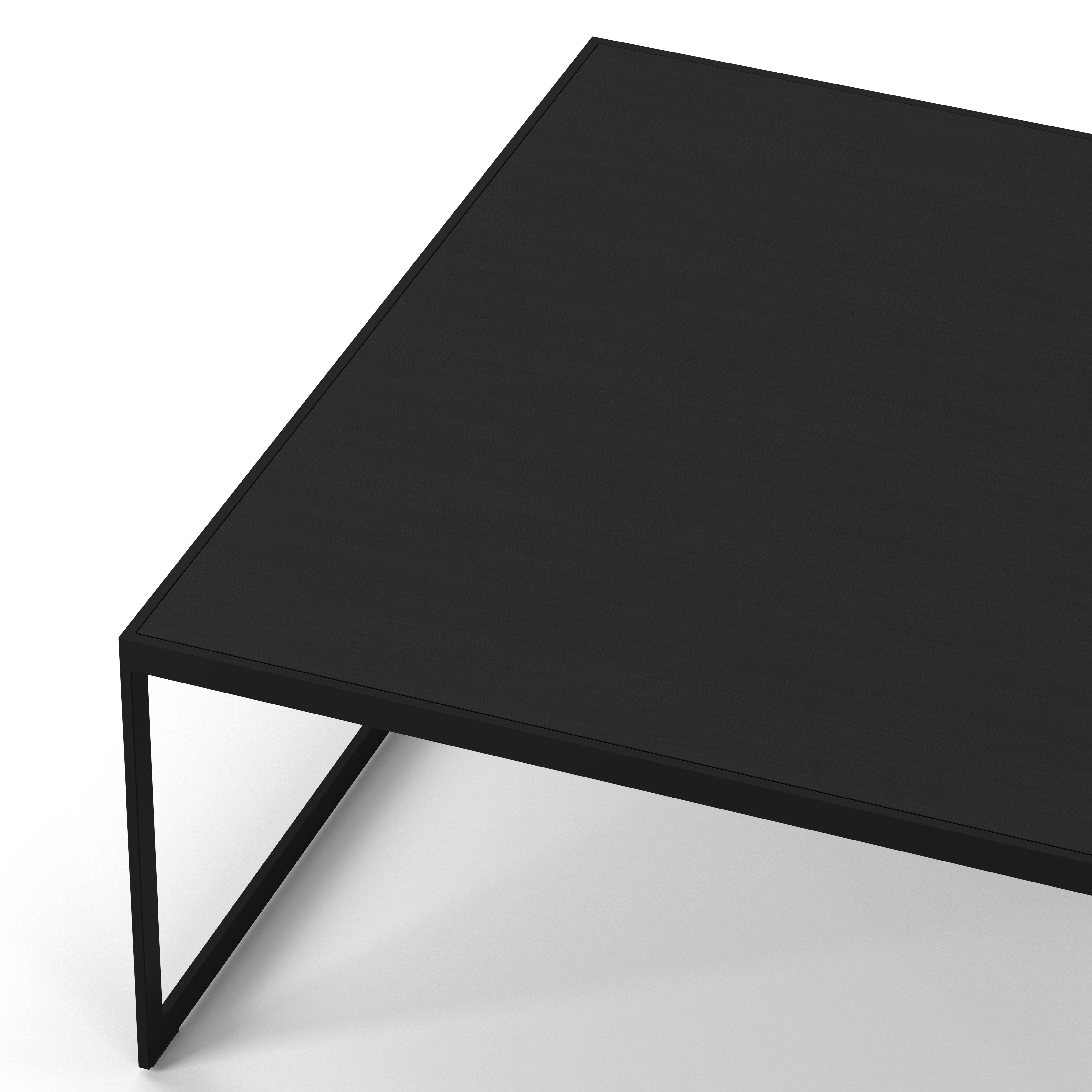 Englesson Bord Square Soffbord Kvadratiskt #Variant_Svart Metall & Black Oak 
